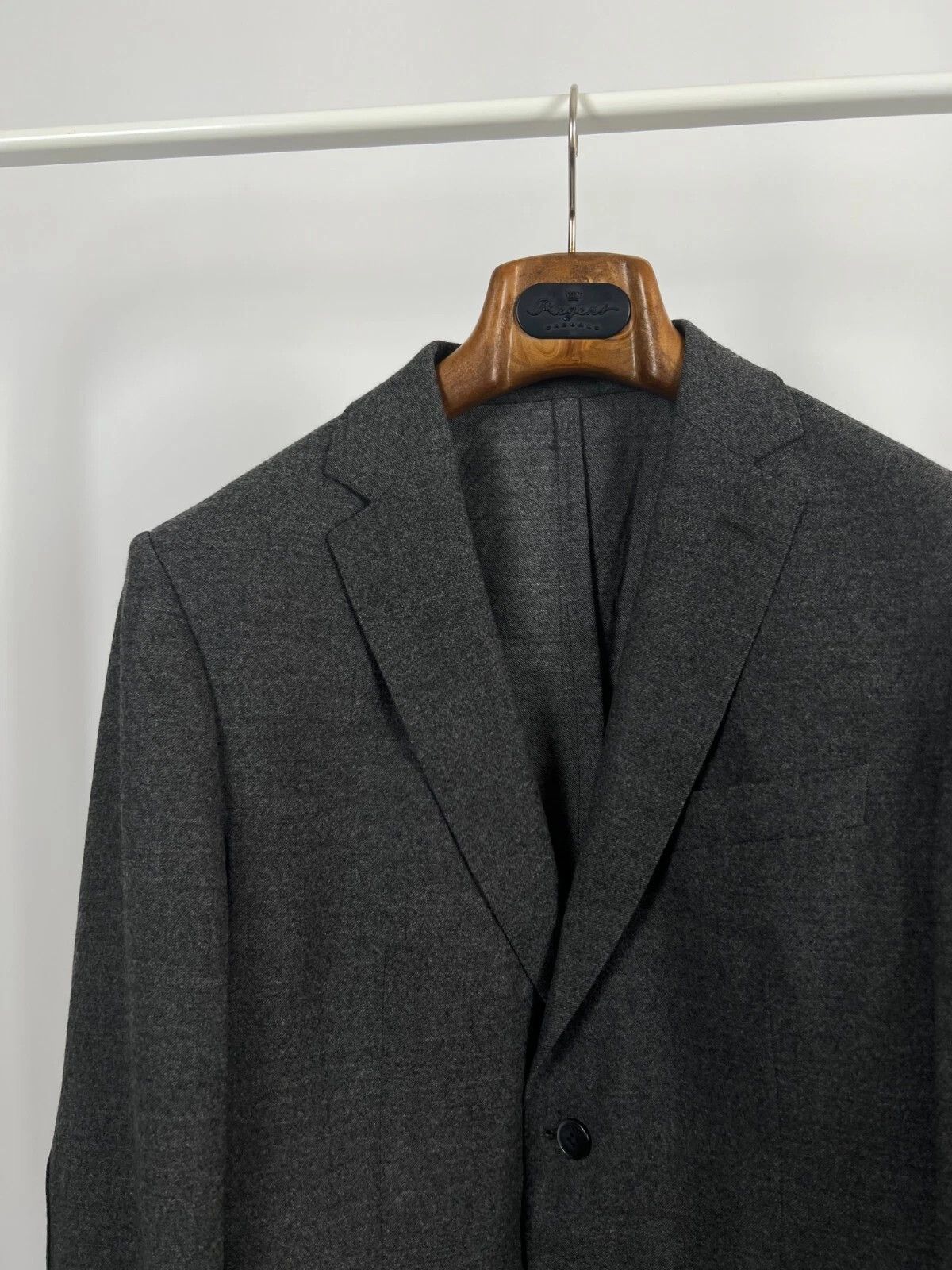 Hackett Hackett London Rugby Flannel Wool Gray Unlined Blazer Jacket Size 40R - 4 Thumbnail