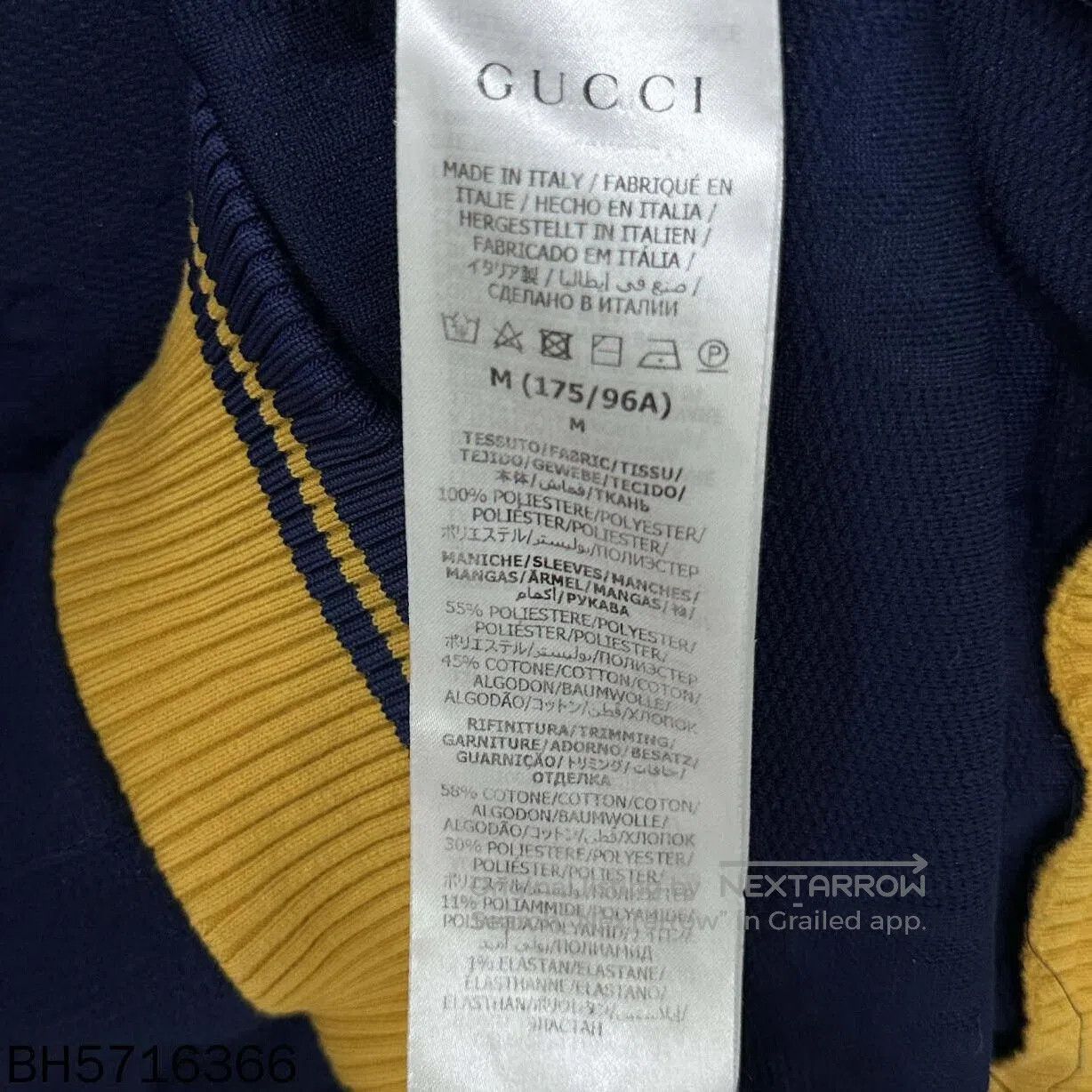 Gucci gucci logo print hoodie in blue and yellow. Size US M / EU 48-50 / 2 - 5 Thumbnail