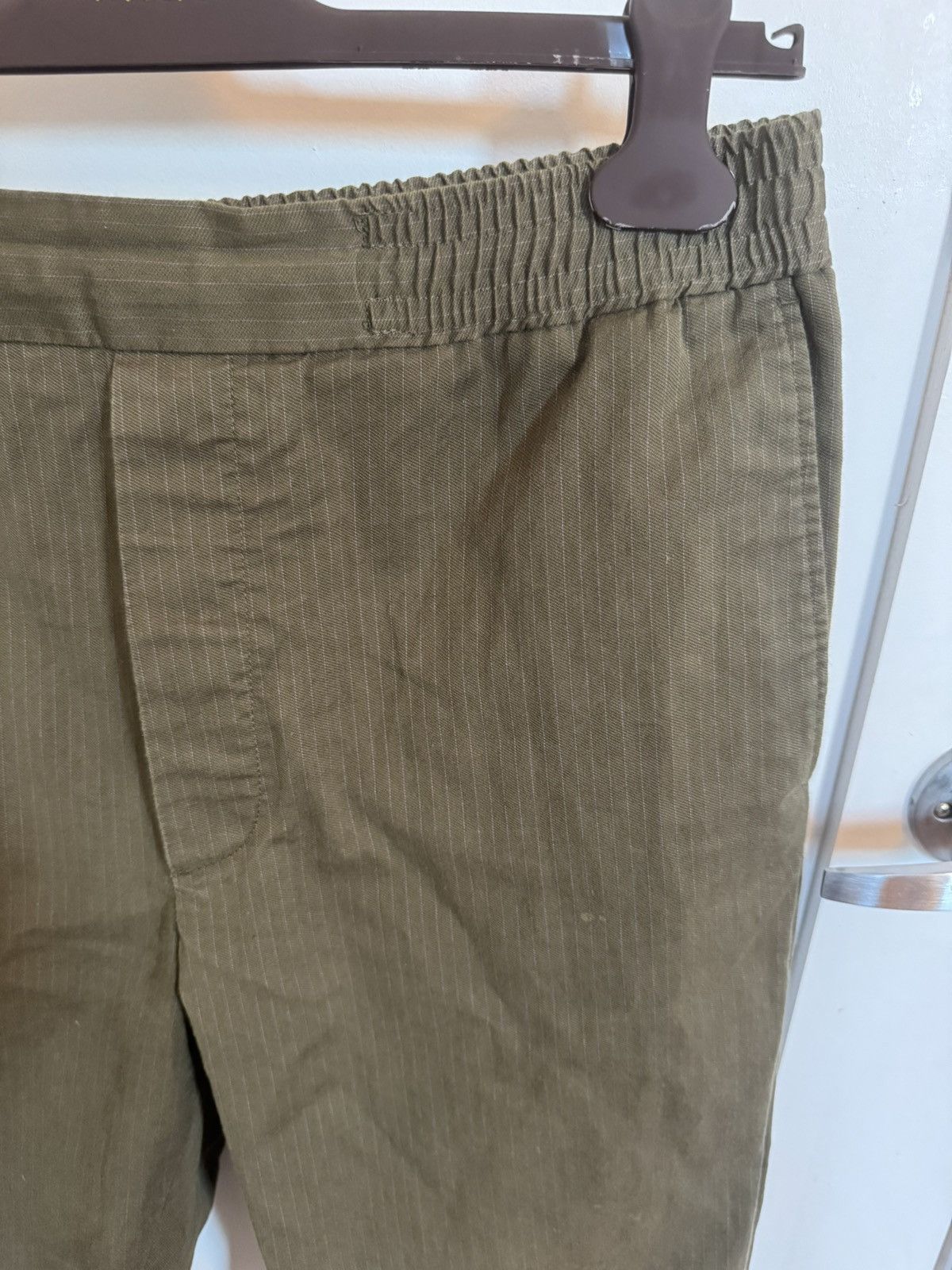 Acne Studios Acne Studios cropped green pinstripe trouser Size US 32 / EU 48 - 4 Thumbnail