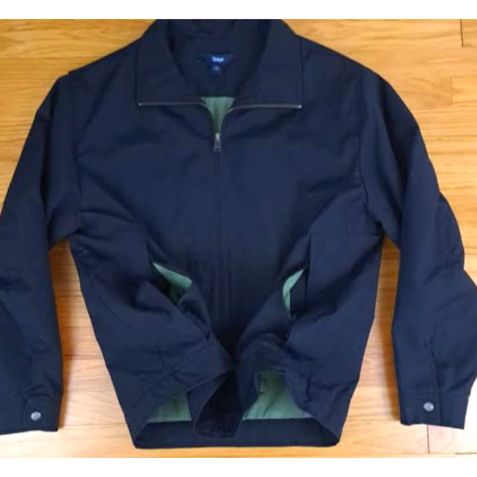 Gap Gap Jacket XL Navy Full Zip Lightly Insulated Pockets Canvas Bomber Jacket Men Regular Size XL Spring Vintage No Size US XL / EU 56 / 4 - 2 Thumbnail
