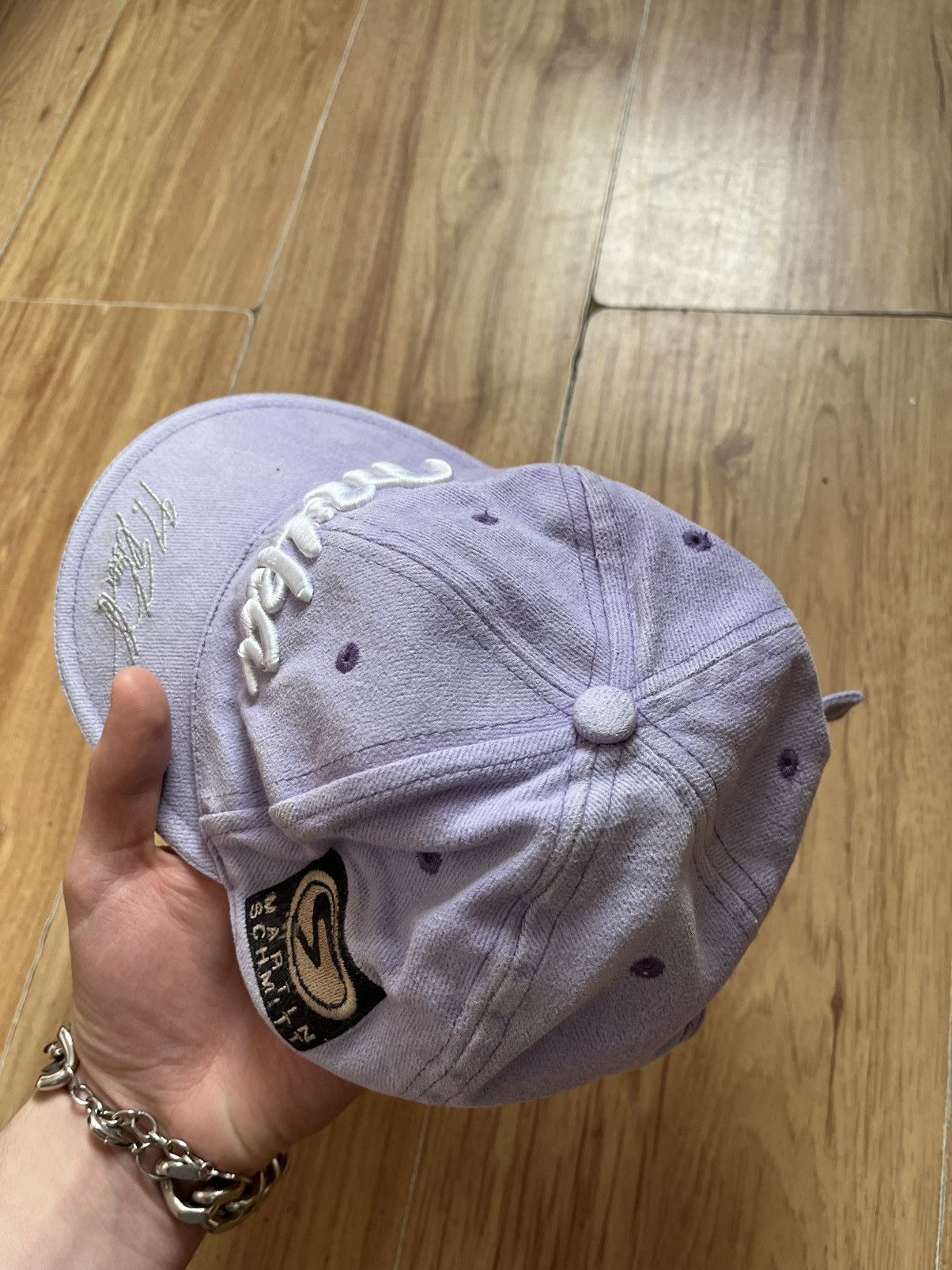 Japanese Brand × Vintage Milka Racing Cap – Distressed - Y2K Size ONE SIZE - 7 Thumbnail