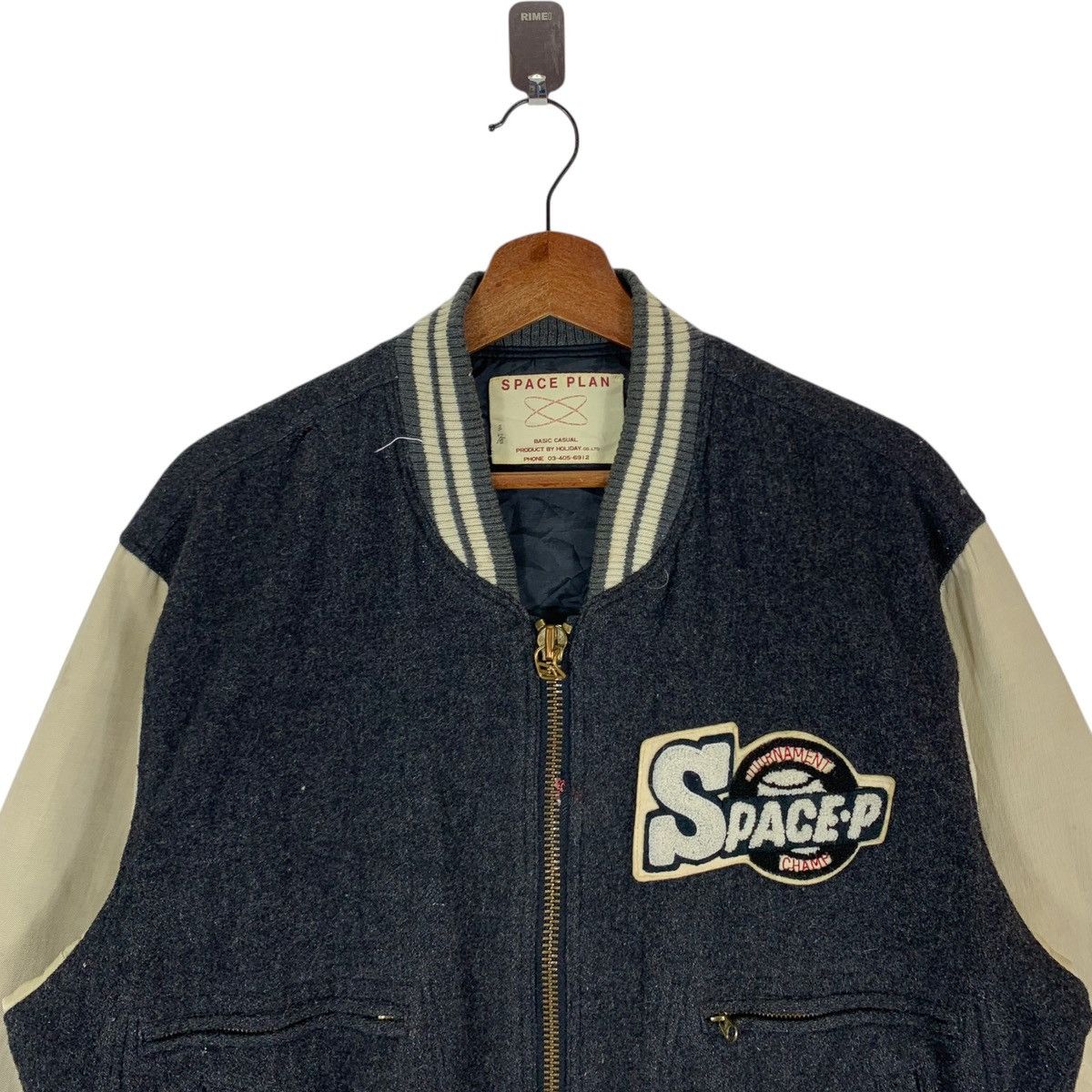 Vintage VINTAGE SPACE PLAN VARSITY BOMBER WOOL JACKET Size US M / EU 48-50 / 2 - 7 Thumbnail