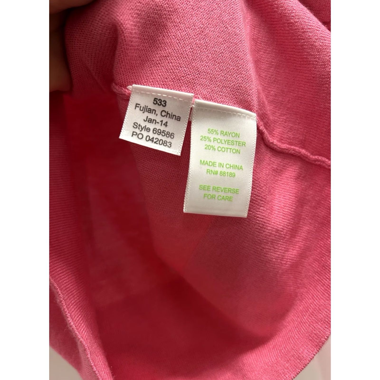 Lilly Pulitzer Womens Lilly Pulitzer Pink ButtonUp LongSleeve Knit Cardigan Sweater XS Ladies Pink Cotton, Modal Solid Button Accents 3/4 Sleeve Womens Cardigan Size XS / US 0-2 / IT 36-38 - 7 Thumbnail