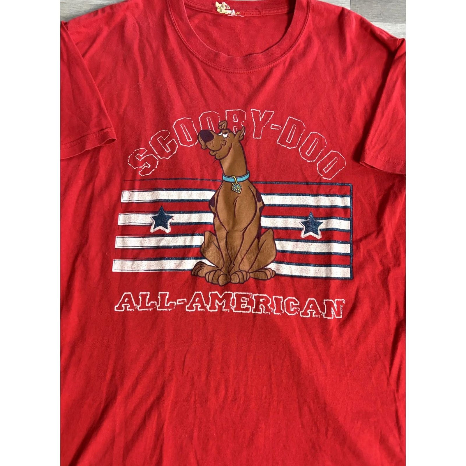 Vintage Scooby-Doo Shirt Mens Large Red All-American Graphic Tee T-Shirt Patriotic Size US L / EU 52-54 / 3 - 2 Thumbnail