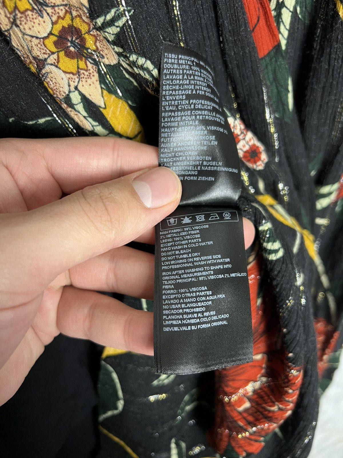 Designer × ba&sh Ba&sh Dress Women Medium Floral Print Retro 3/4 Sleeve Size XS / US 0-2 / IT 36-38 - 8 Thumbnail