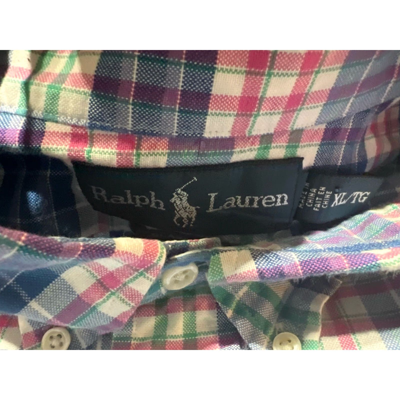 Polo Ralph Lauren Polo Ralph Lauren Short Sleeve Button-Up Shirt XL Blue Green Plaid Multicolor Mens Classic Size US XL / EU 56 / 4 - 2 Thumbnail
