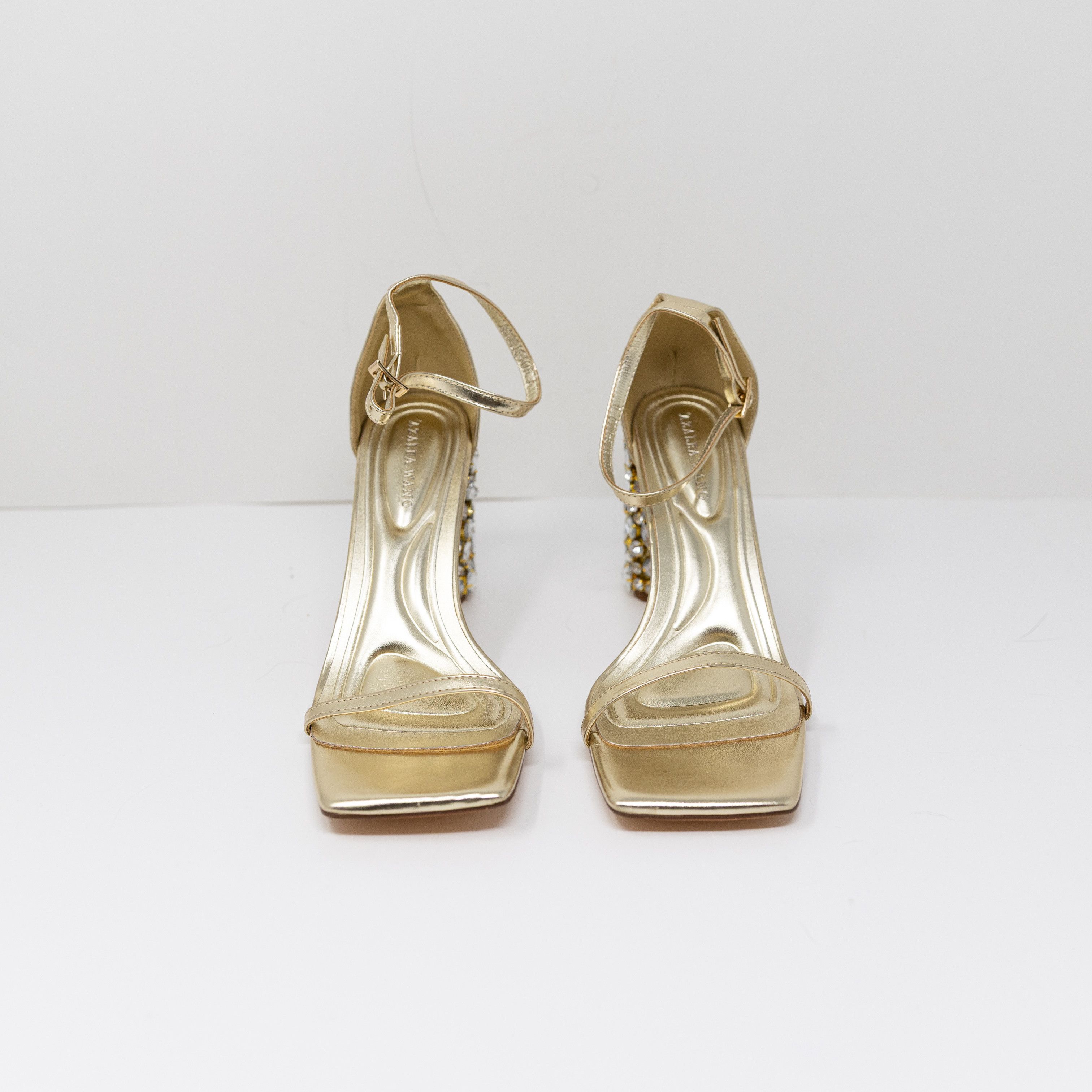 Azalea Wang NEW Azalea Wang Bernelle Gold Rhinestone Size US 8 / IT 38 - 2 Thumbnail