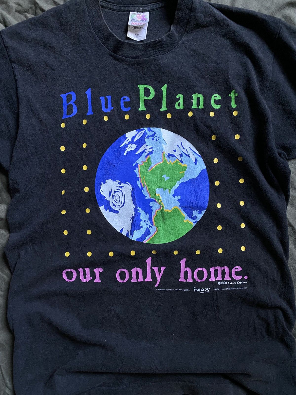 Vintage Vintage Rare Blue Planet by Robert Kitchen IMAX 90’s Tee Size US L / EU 52-54 / 3 - 4 Thumbnail