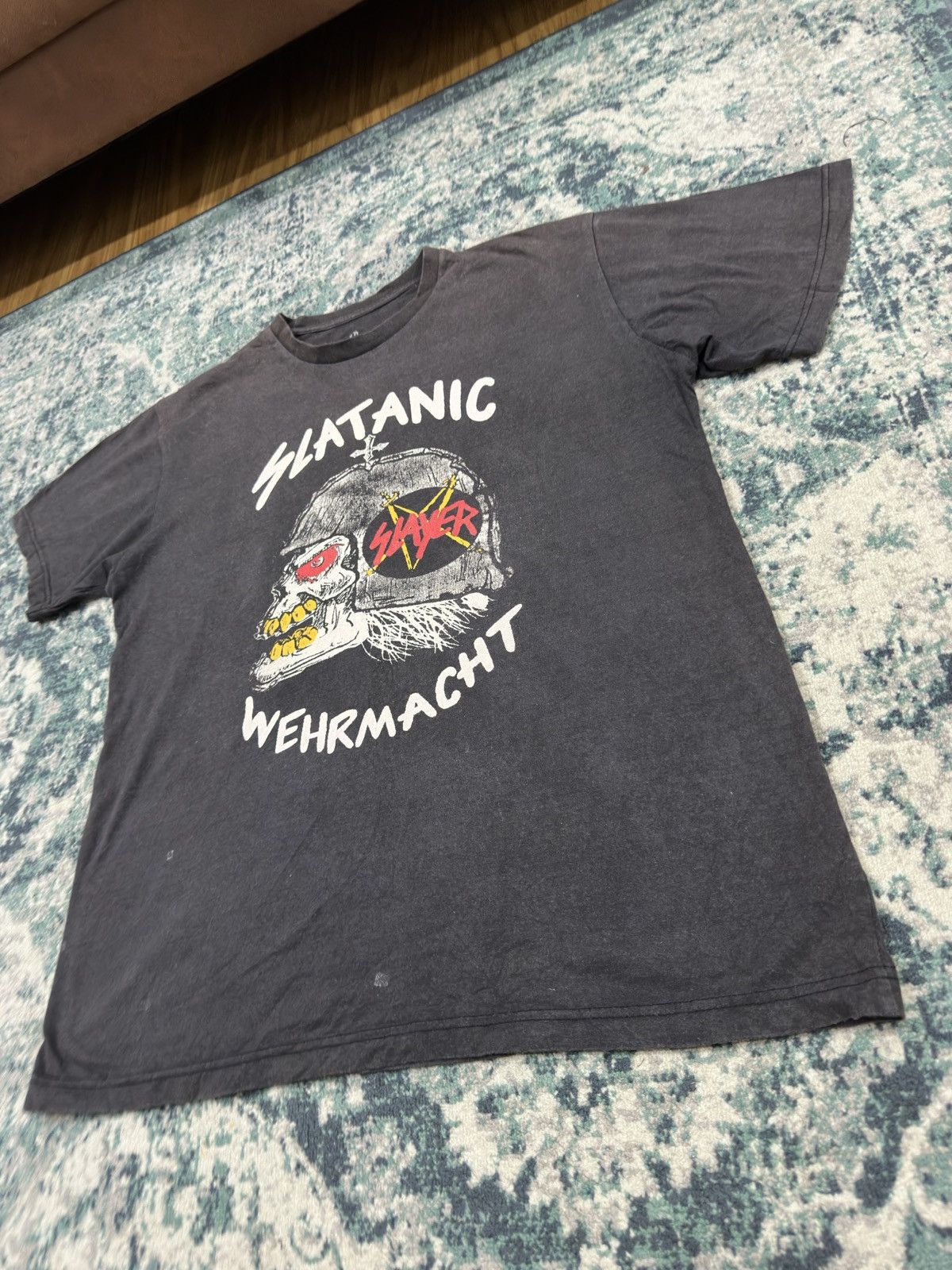 Band Tees Y2K Slayer Slatanic Wehrmacht Sun Faded Shirt Size US L / EU 52-54 / 3 - 5 Thumbnail