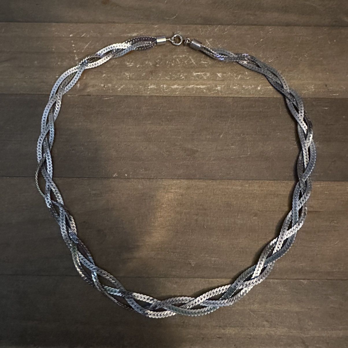 Vintage Vintage silver tone braid necklace Size ONE SIZE - 4 Thumbnail