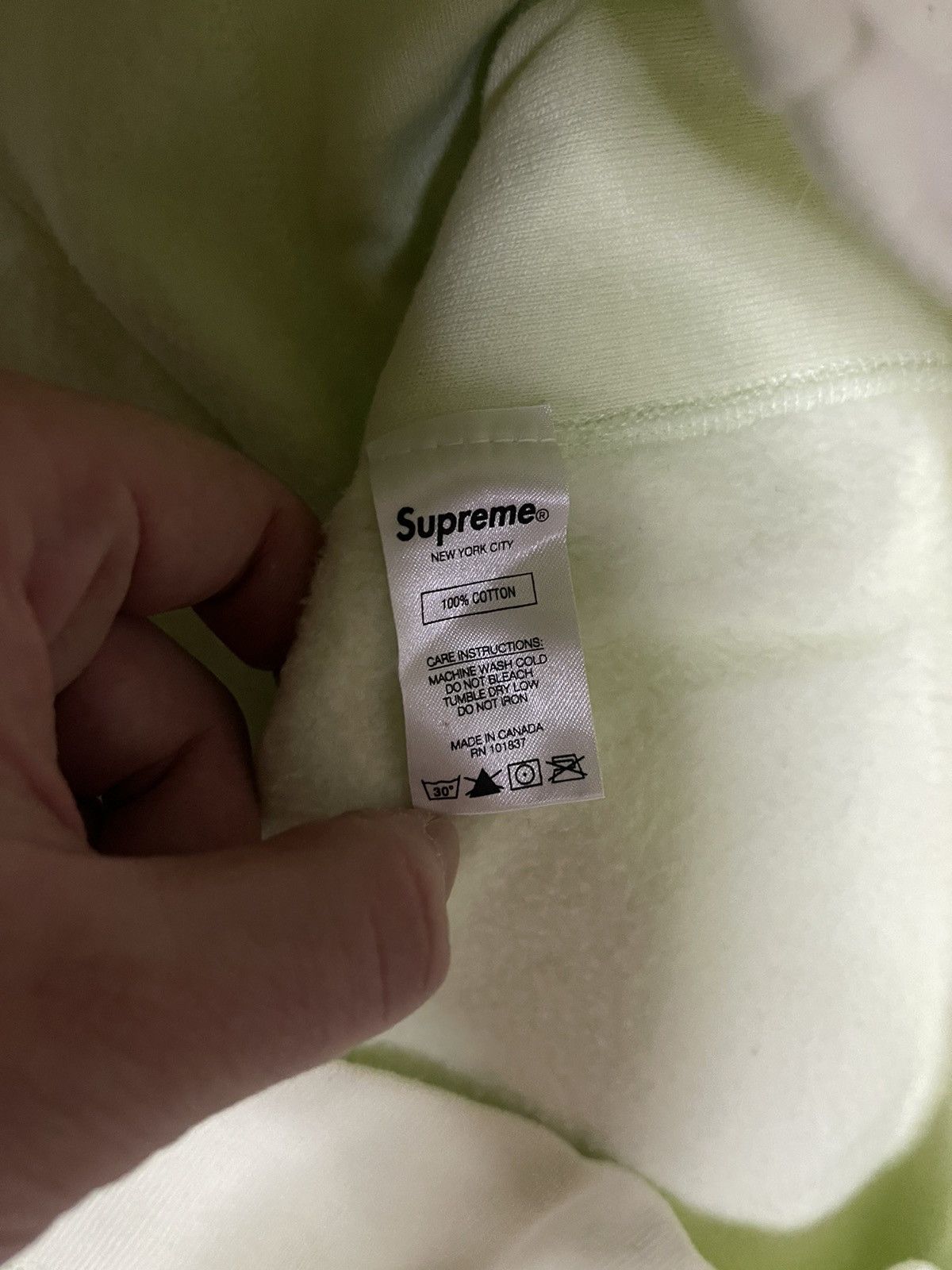 Supreme Supreme pale lime Red on lemonade box logo hoodie hood Size US L / EU 52-54 / 3 - 7 Thumbnail