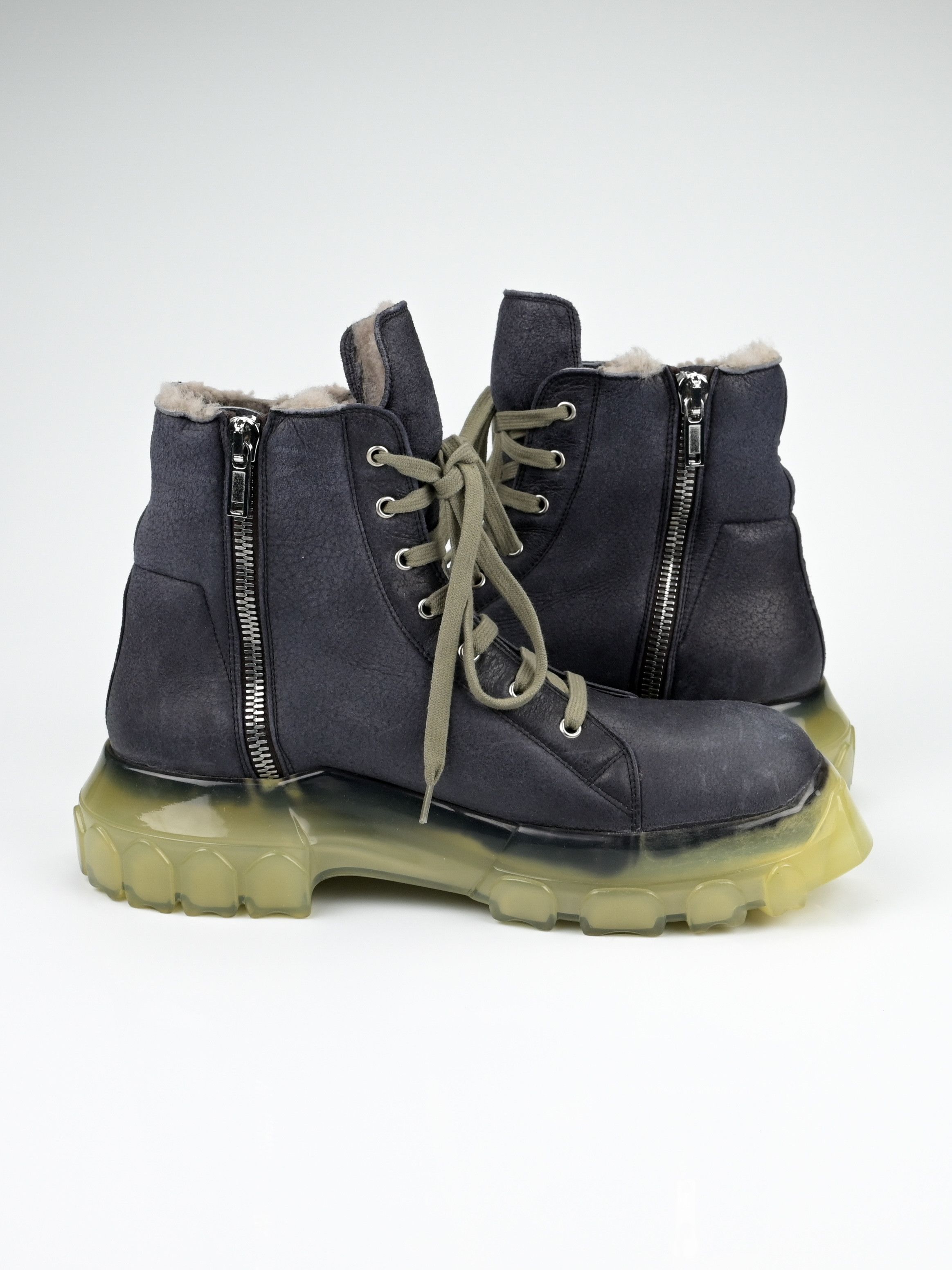 Rick Owens Shearling Mega Bozo Tractor Boots Size US 11 / EU 44 - 5 Thumbnail