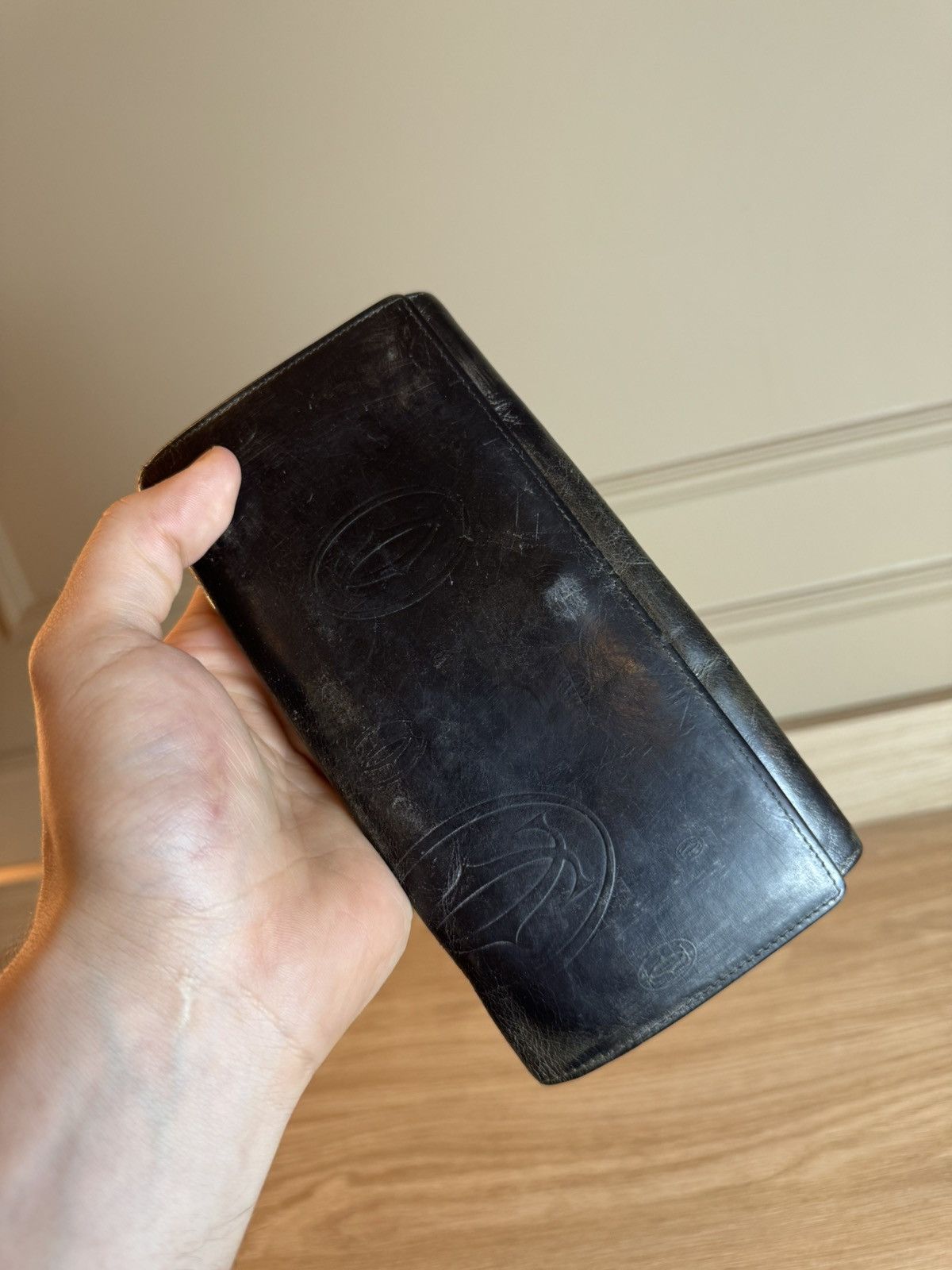 Cartier Cartier long wallet cabochon leather black Size ONE SIZE - 3 Thumbnail