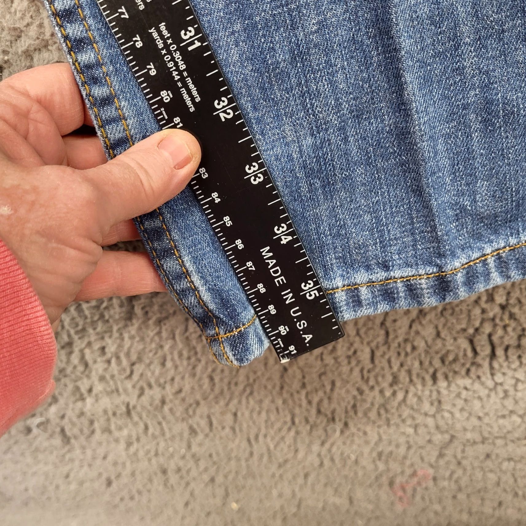 Chaps Chaps Jeans Men's 38x34 Blue Straight Fit Denim 100% Cotton Dad Jeans Regular Fit Jeans Mens Casual Pant Size US 38 / EU 54 - 7 Thumbnail