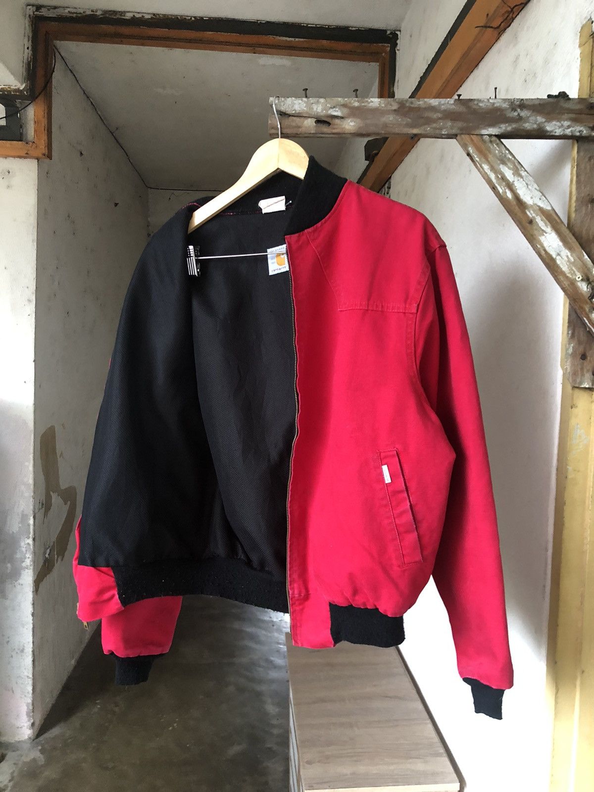 Carhartt Rare❗️Vintage 90s Carhartt 100 Years Red Bomber Jacket Size US L / EU 52-54 / 3 - 16 Thumbnail