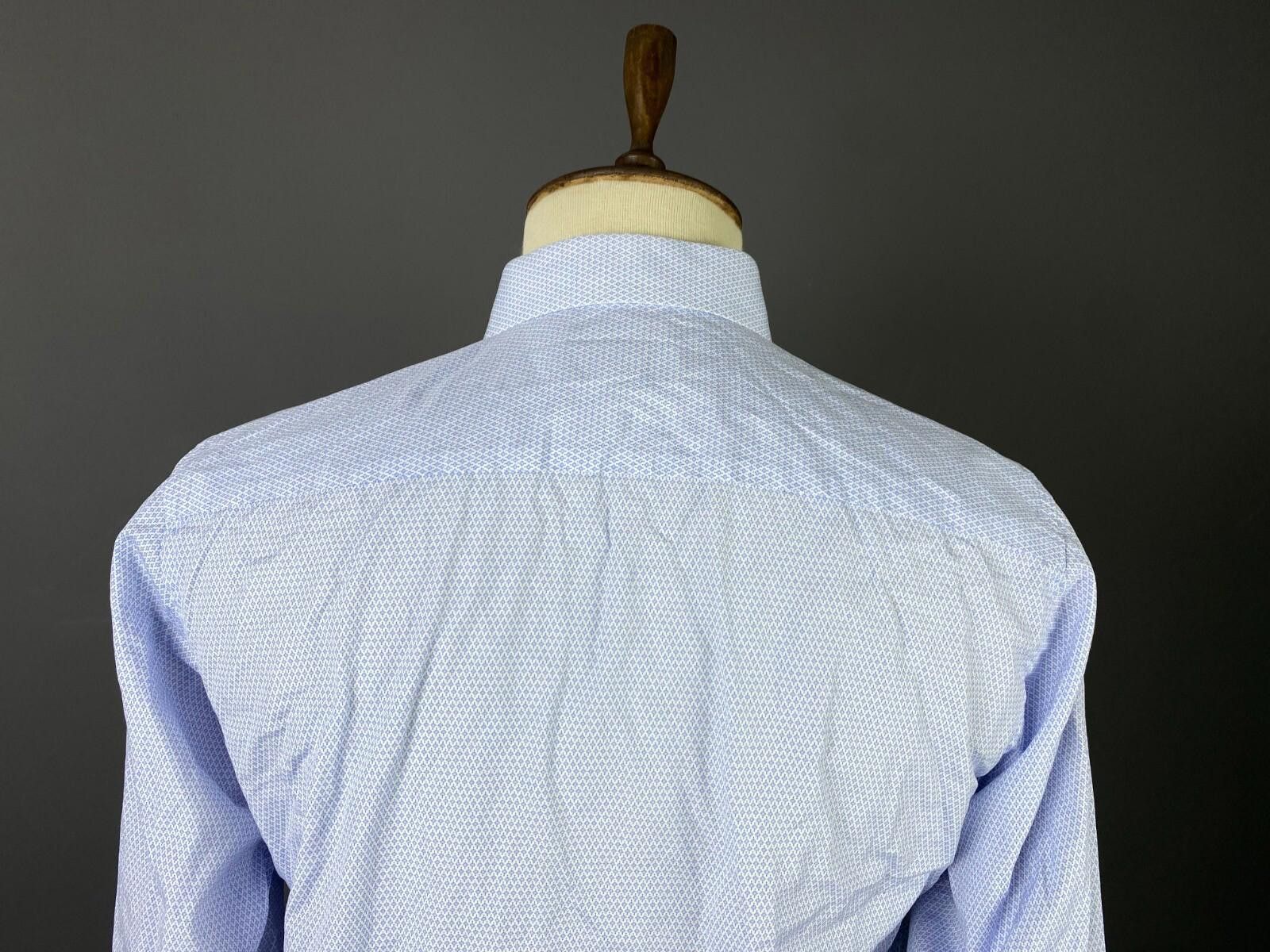 Eton Eton Luxury Made to Measure Blue Classis Dress Dress Shirt Size US L / EU 52-54 / 3 - 5 Thumbnail