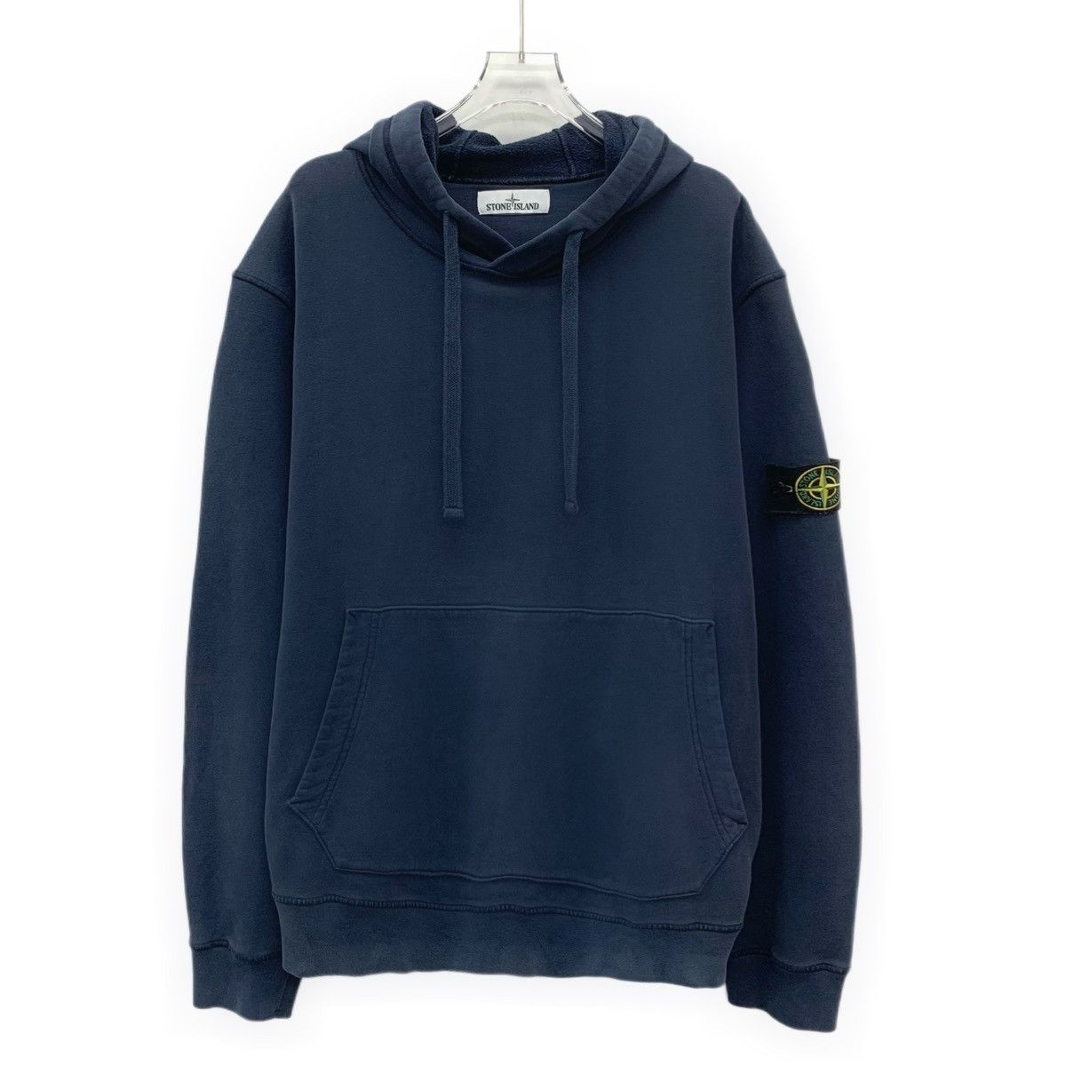 Stone Island Stone Island Dark Blue Hooded Drawstring Sweatshirt K26WX Size US XL / EU 56 / 4 - 1 Thumbnail