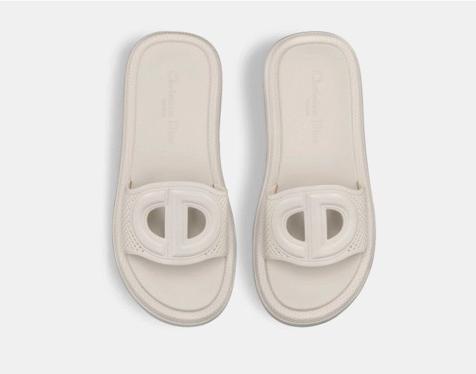 Dior o1w1db10425 KCO050R D-Club Slides in White Size US 6 / IT 36 - 3 Thumbnail