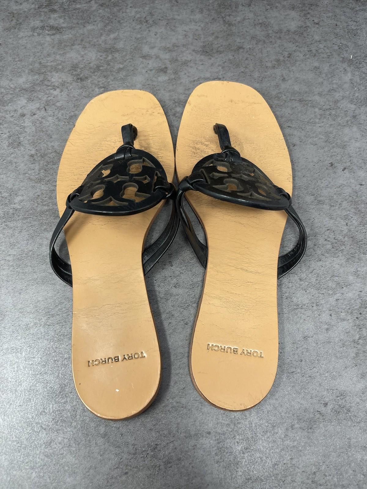 Other Tory Burch Sandals Womens Size 8 Miller Thong Black Brown Size US 8 / IT 38 - 4 Thumbnail