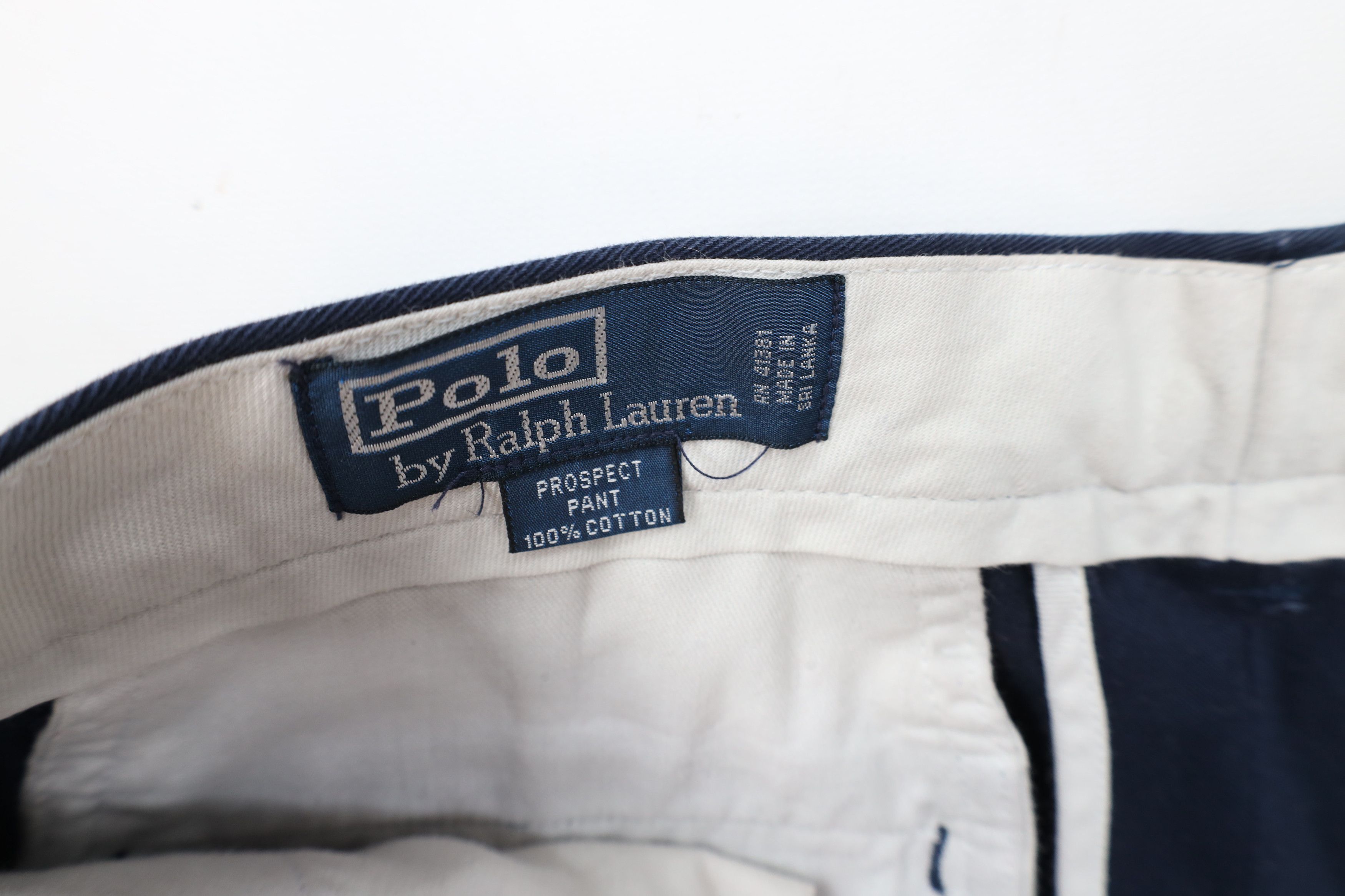 Ralph Lauren Vintage 90s Ralph Lauren Heavy Cotton Chino Pants Navy Blue Size US 32 / EU 48 - 7 Thumbnail