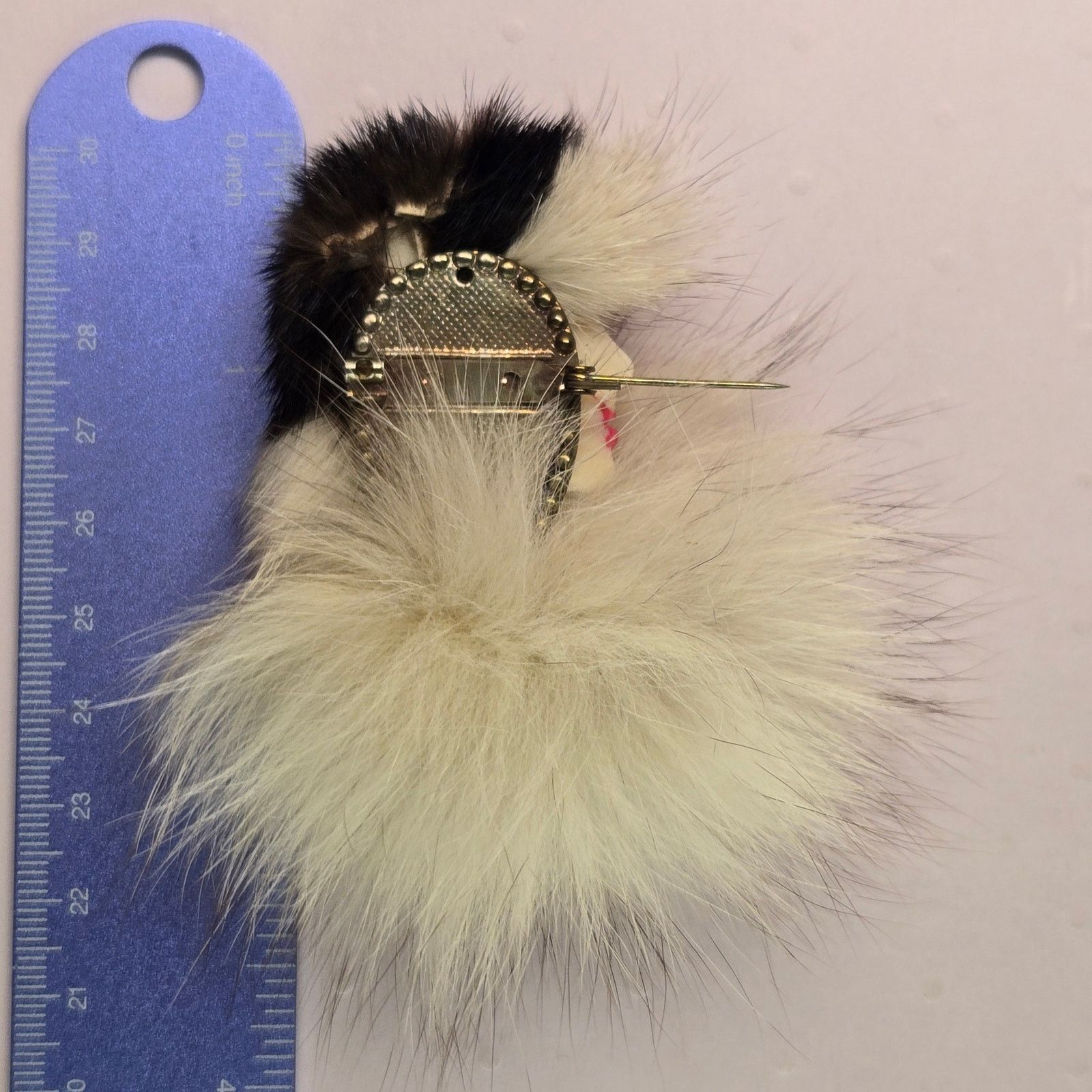 Vintage Vintage Art Deco Lady Brooch Real Mink Fur Pin Glamour Size ONE SIZE - 6 Thumbnail