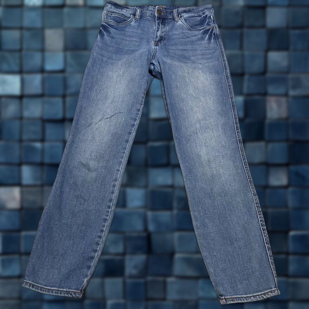 Vintage KUT from the Kloth Womens Jeans Blue Denim High Rise Ankle Slim Straight Leg 6 Size Regular 28in Inseam 5-Pocket Design Womens Size 28" / US 6 / IT 42 - 1 Thumbnail