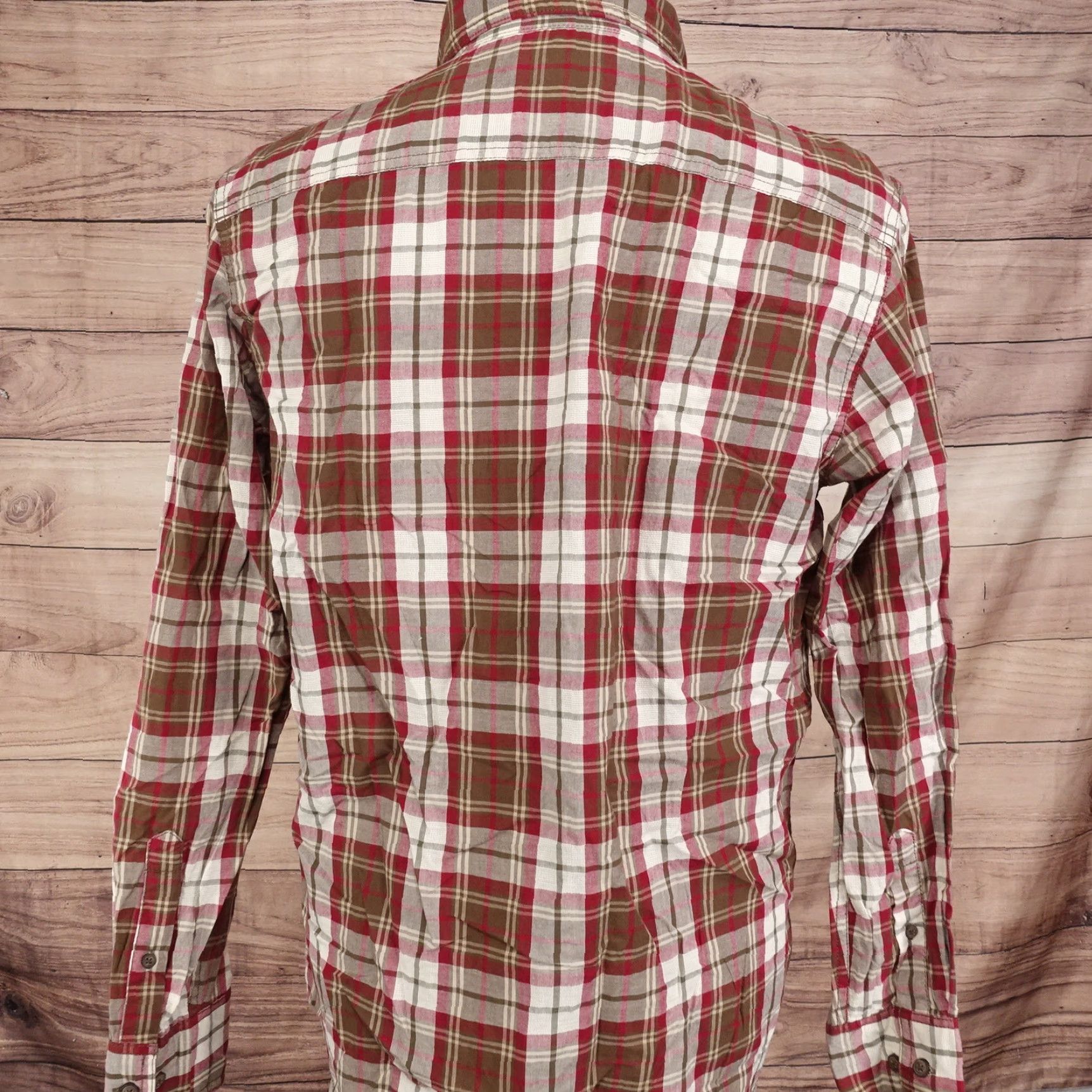 Vintage Vintage G.H. BASS Men's Long Sleeve Plaid Button-Down Shirt Size S Red Casual Winter Size US S / EU 44-46 / 1 - 4 Thumbnail