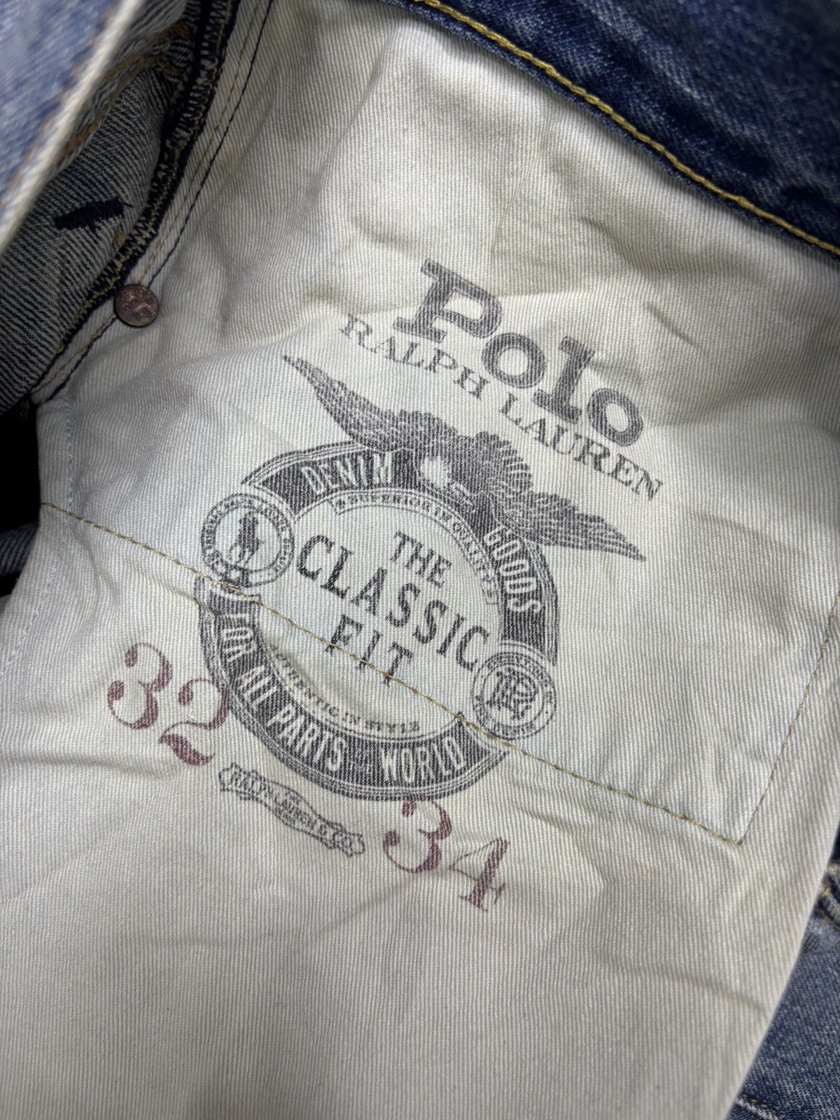 Kapital 🔥POLO RALPH LAUREN BORO MUD WASH DISTRESSED DENIM JEANS Size US 34 / EU 50 - 13 Thumbnail