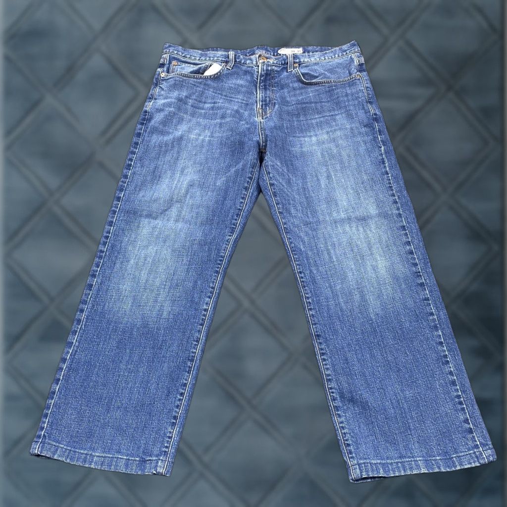 Vintage LEMIEUX Jeans Mens 38x27 Blue Relaxed Straight Light Wash Denim Stretch Jeans Size US 38 / EU 54 - 1 Thumbnail