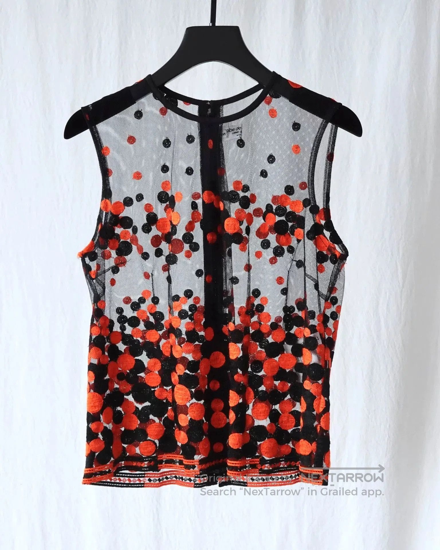 Rei Kawakubo CDG Robe Black Red Dot Mesh Top. Size S / US 4 / IT 40 - 3 Thumbnail