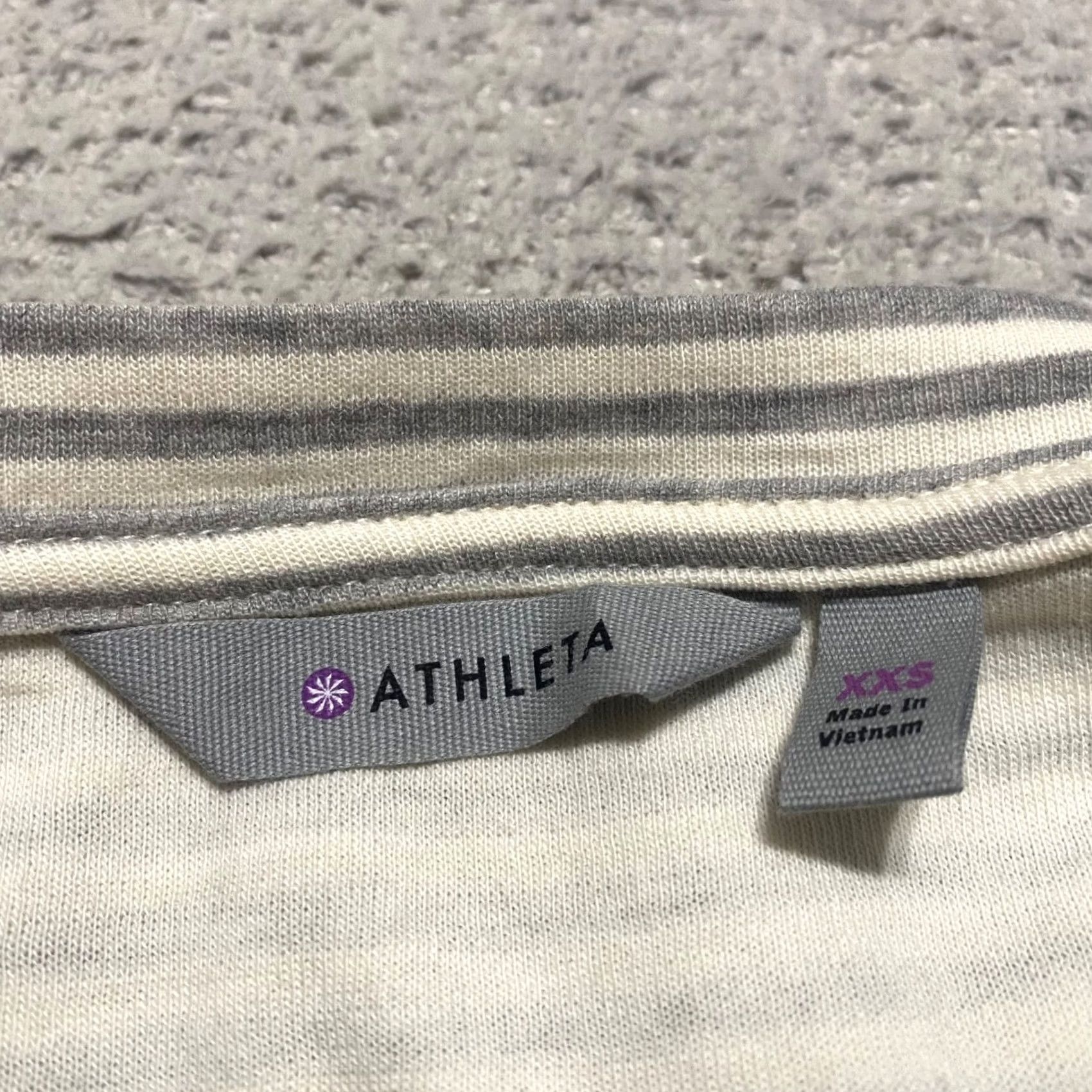 Athleta NWT Athleta Womens 2XS Sweatshirt Dress Gray Striped Ease Up French Terry New Shirt Womens 2XS Gray Striped Sweatshirt Dress Athleta NWT Size XXS / US 00 / IT 34 - 3 Thumbnail