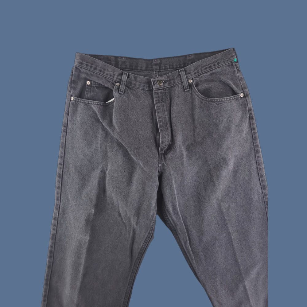 Wrangler VINTAGE Wrangler Jeans Mens 36x33 Black Distressed Faded Work Jeans Straight 36 Mens Black Distressed Work Jeans Size US 36 / EU 52 - 1 Thumbnail