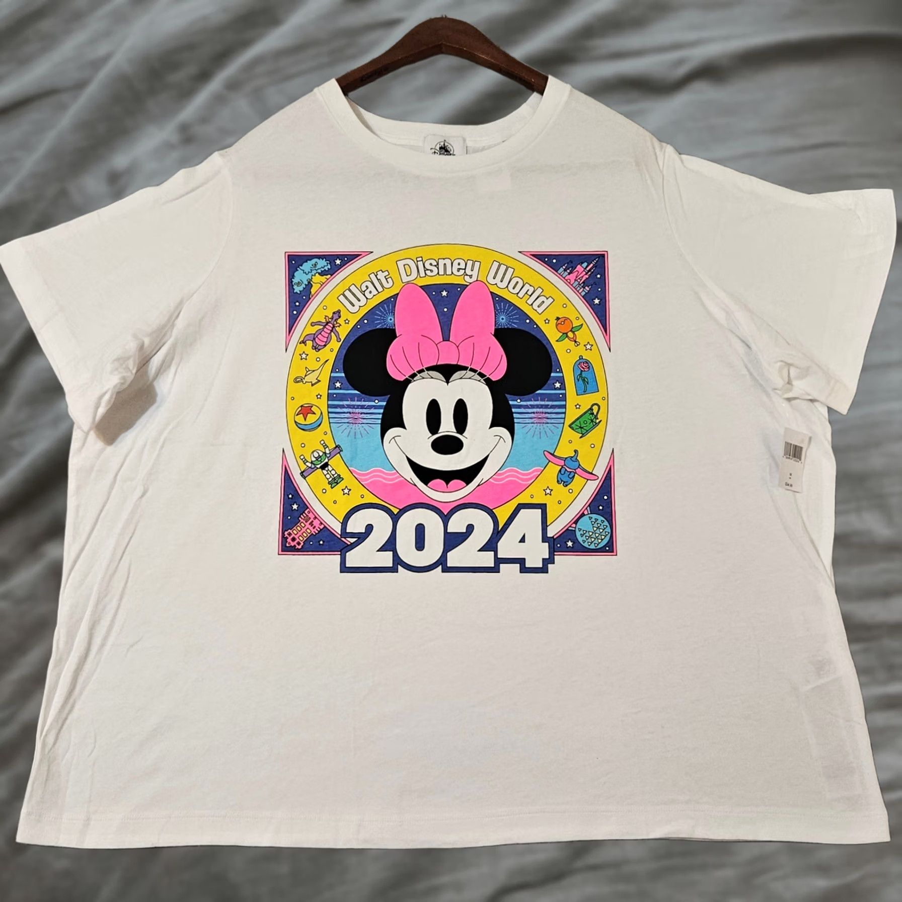 Disney Disney Walt Disney World Minnie Mouse Shirt Womens 1X White 2024 NWT Short Sleeve T Size XL / US 12-14 / IT 48-50 - 1 Thumbnail