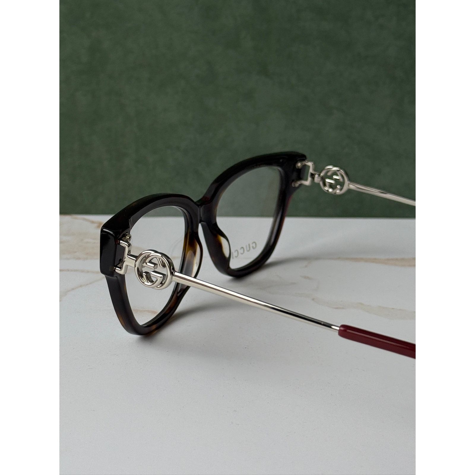 Gucci NEW Gucci GG1205O Cat Eye Eyeglasses Frames in Havana Brown Size ONE SIZE - 5 Thumbnail