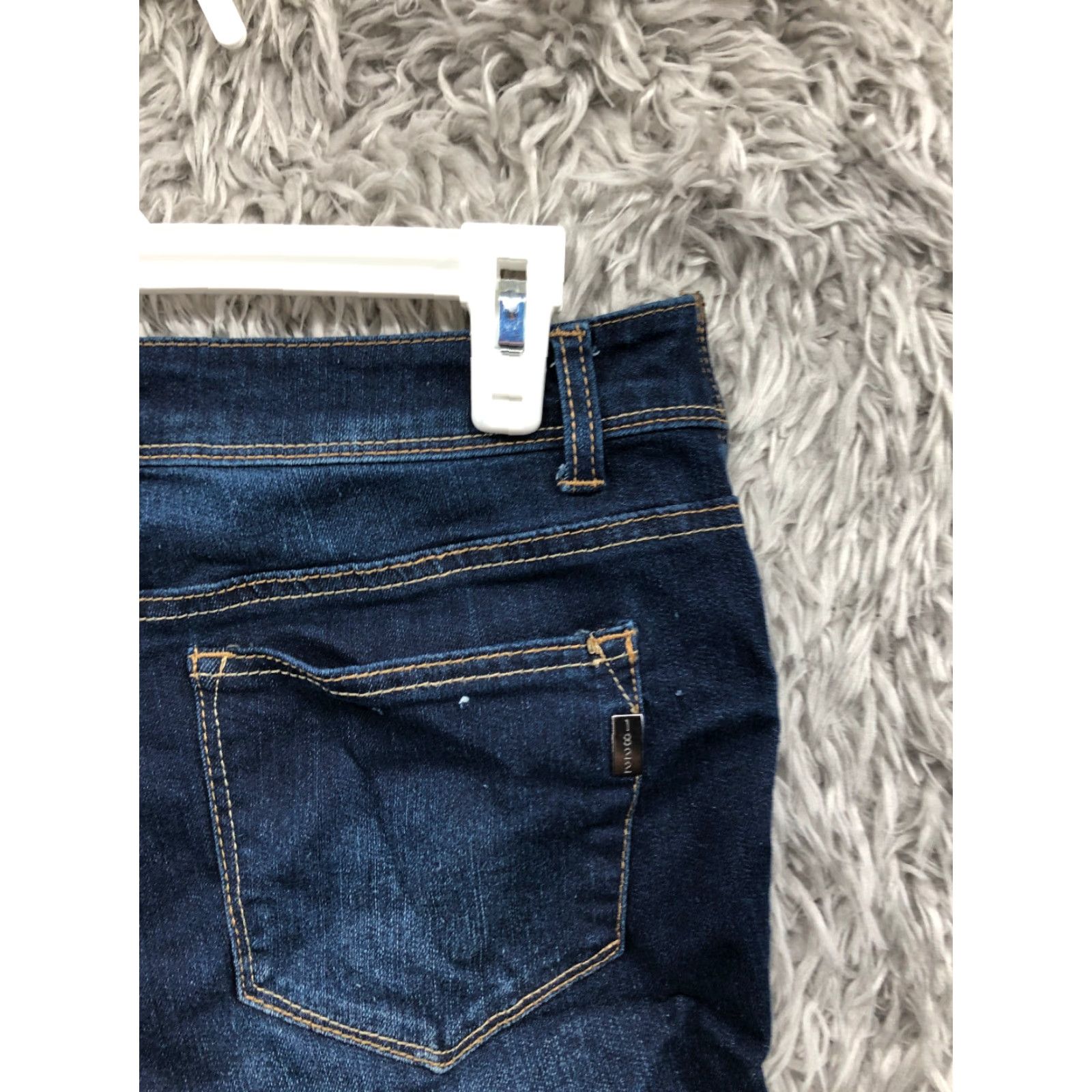 Vintage 1822 Denim Maternity Shorts Womens Size 27 Mid Rise Dark Wash Blue Denim Jean Size 27" / US 4 / IT 40 - 5 Thumbnail
