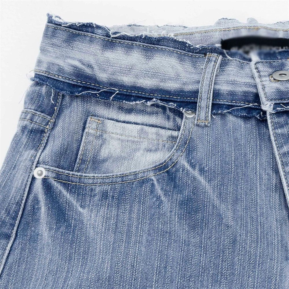 Jean Men's gradient washed distressed whisker scimitar jeans Size US 32 / EU 48 - 4 Thumbnail