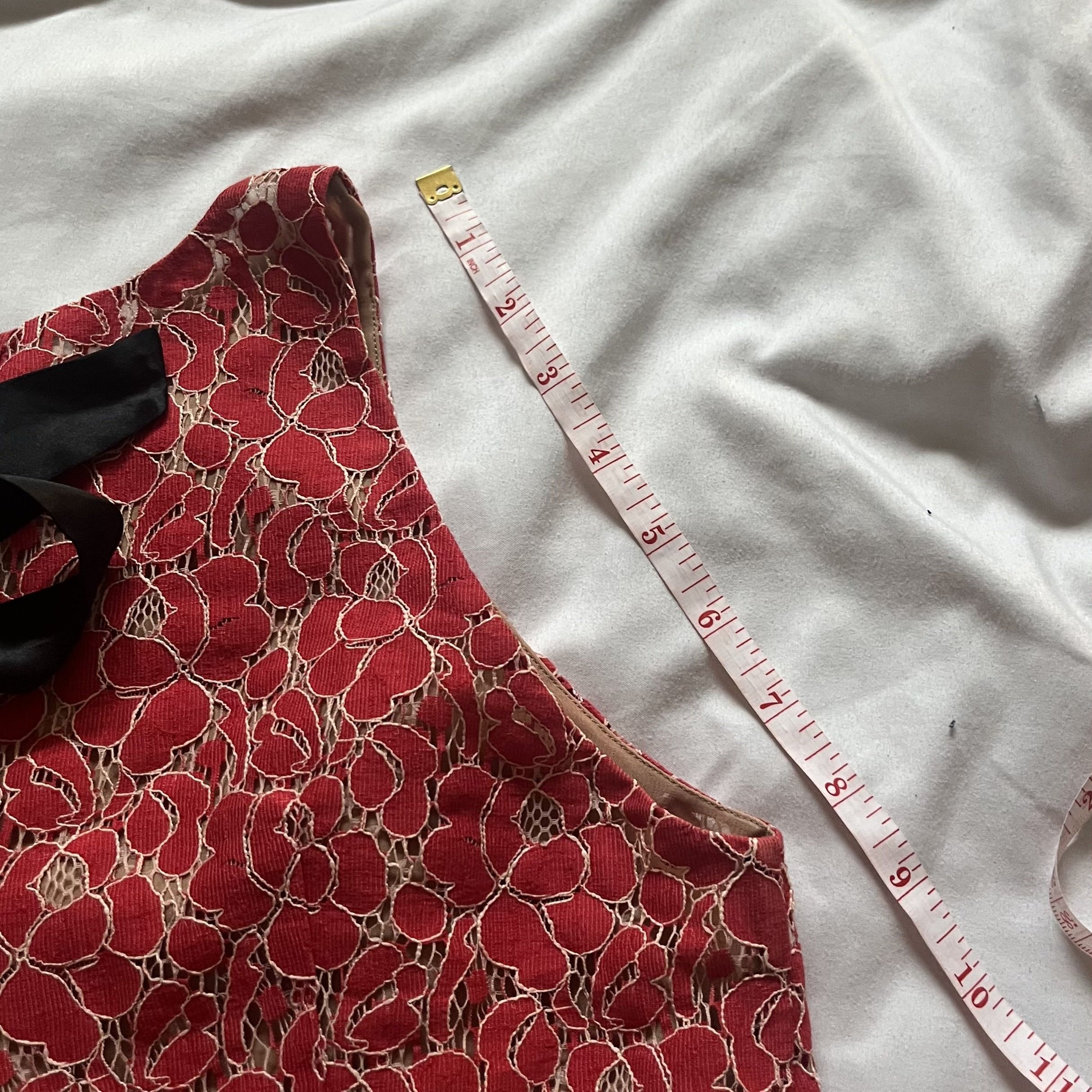 Massimo Dutti Massimo Dutti Red and Tan Flower Dress Size XL / US 12-14 / IT 48-50 - 7 Thumbnail