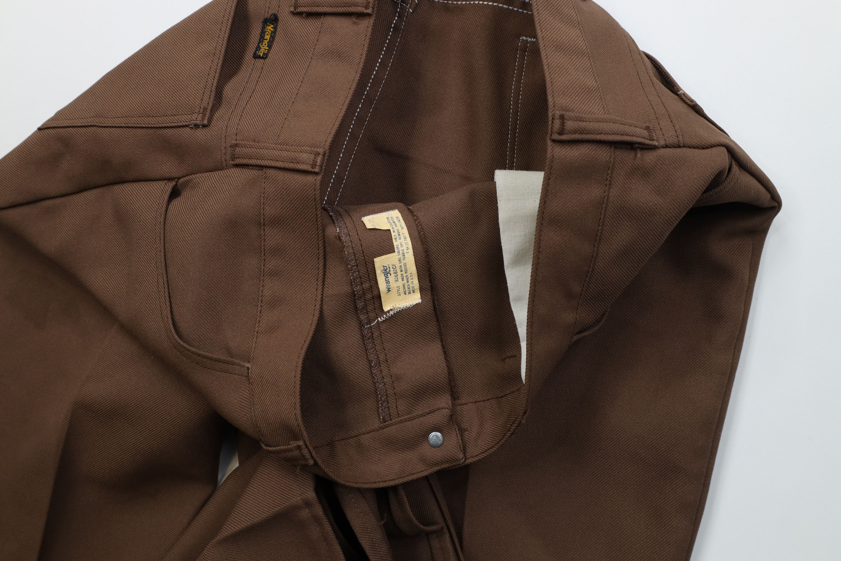 Wrangler Vintage 70s Wrangler Knit Flared Wide Leg Chino Pants USA Size US 36 / EU 52 - 10 Thumbnail