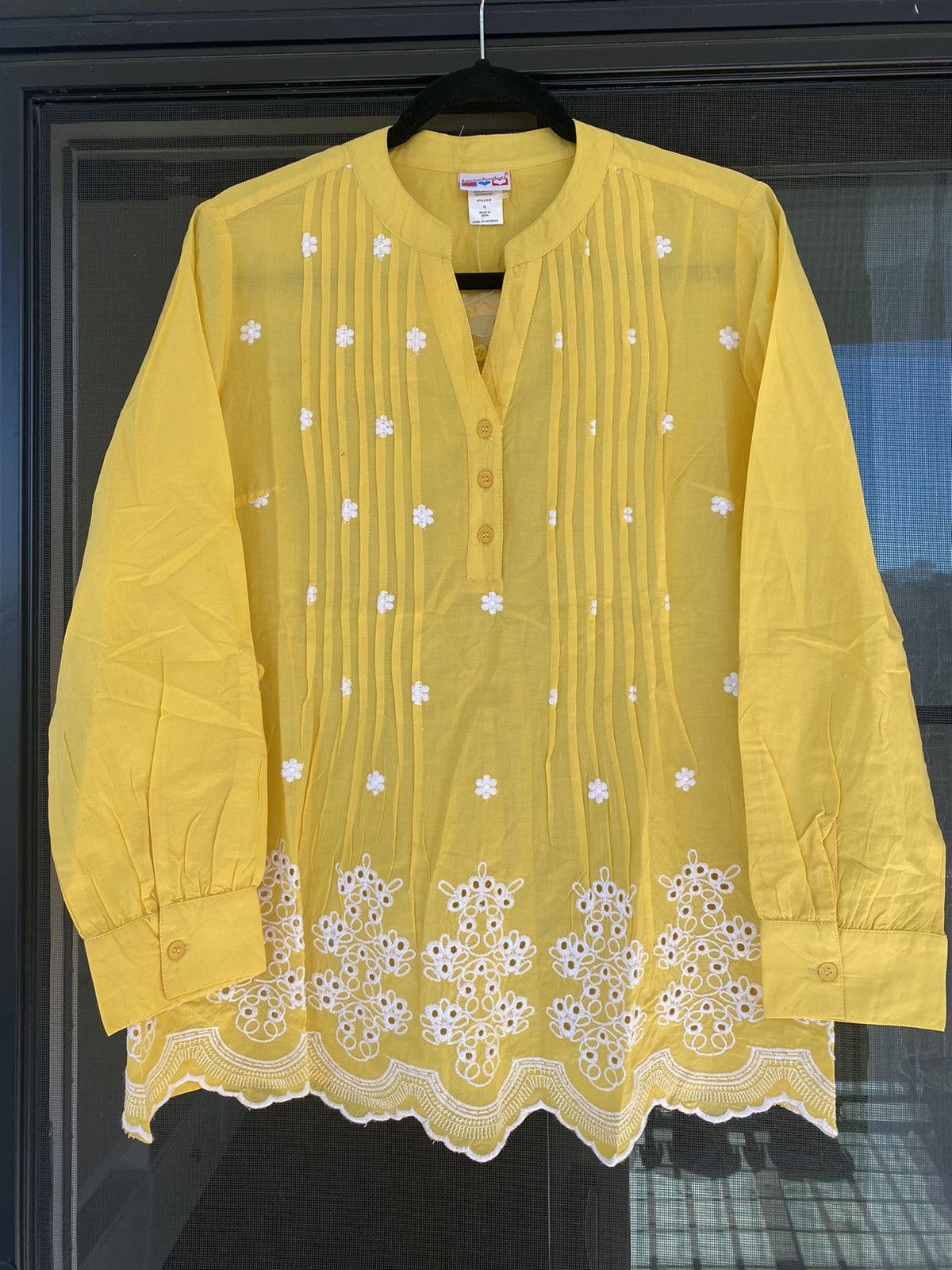 Other American Sweetheart Women's Blouse Top Cotton Scallop Size S / US 4 / IT 40 - 2 Thumbnail