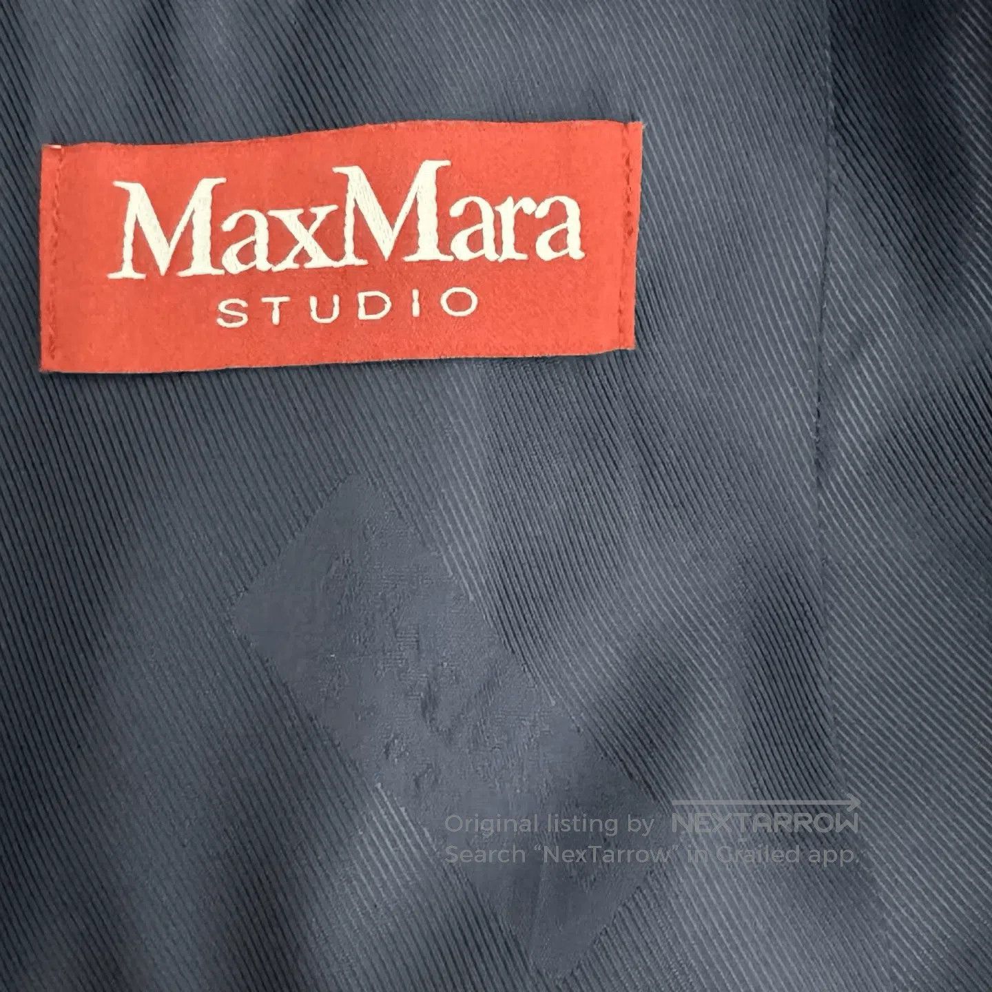 Max Mara Maxmara Dark Blue Water Ripple Coat. Size S / US 4 / IT 40 - 2 Thumbnail