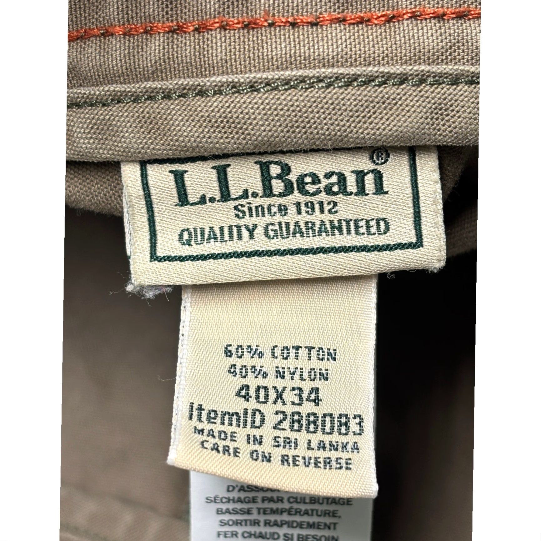 Vintage VINTAGE LLBean Cargo Pants Mens 40x34 Tan Khaki Utility Outdoor Work Adventure Size US 40 / EU 56 - 6 Thumbnail