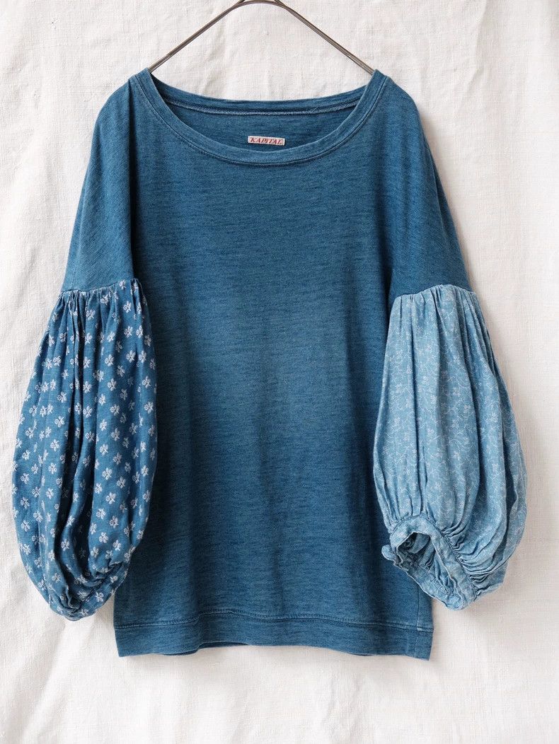 Kapital Kapital Blue Dye Lantern Sleeve Tee Size US M / EU 48-50 / 2 - 1 Thumbnail