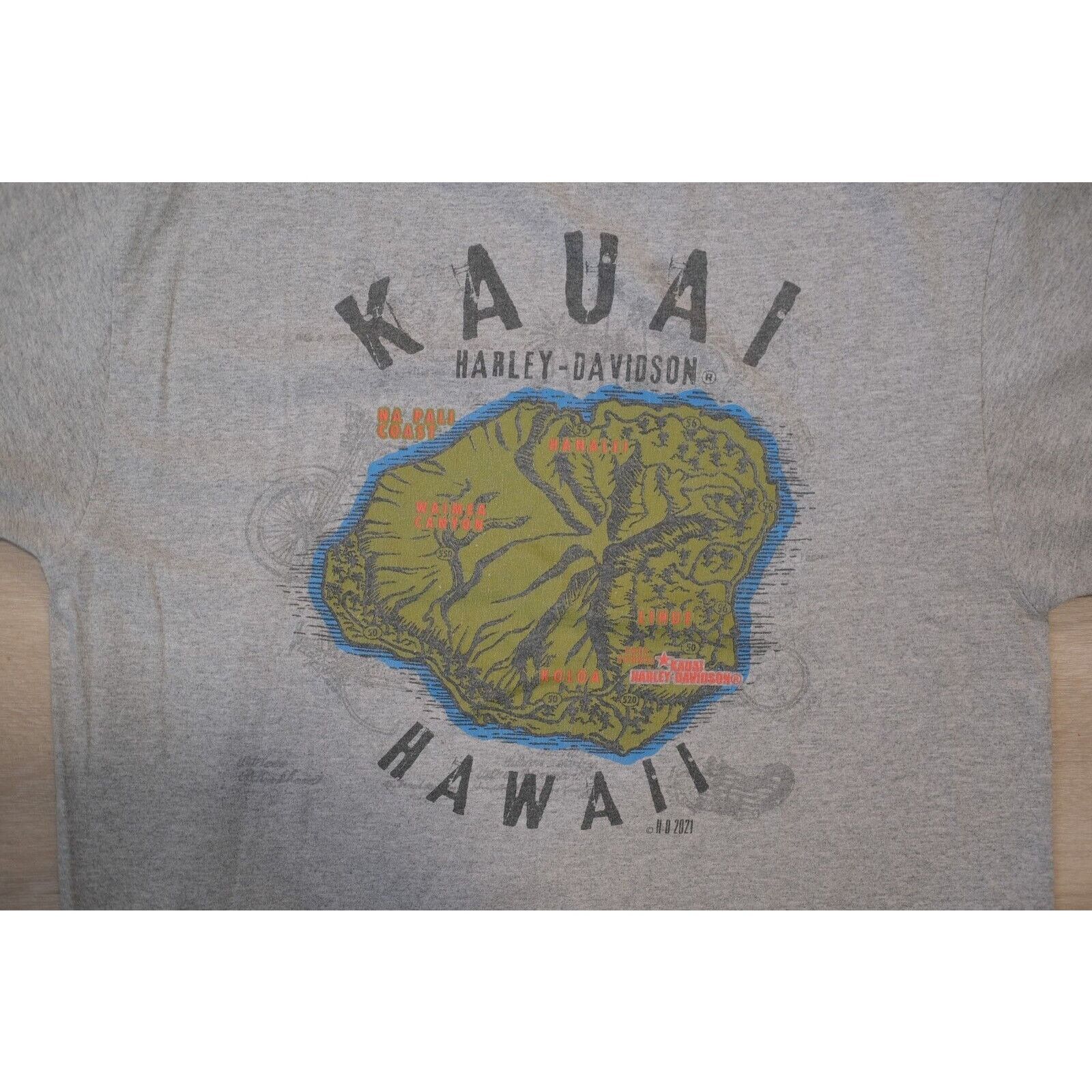 Harley Davidson Vintage 90s Harley Davidson Kauai Hawaii Shirt Large Gray Size US L / EU 52-54 / 3 - 2 Thumbnail