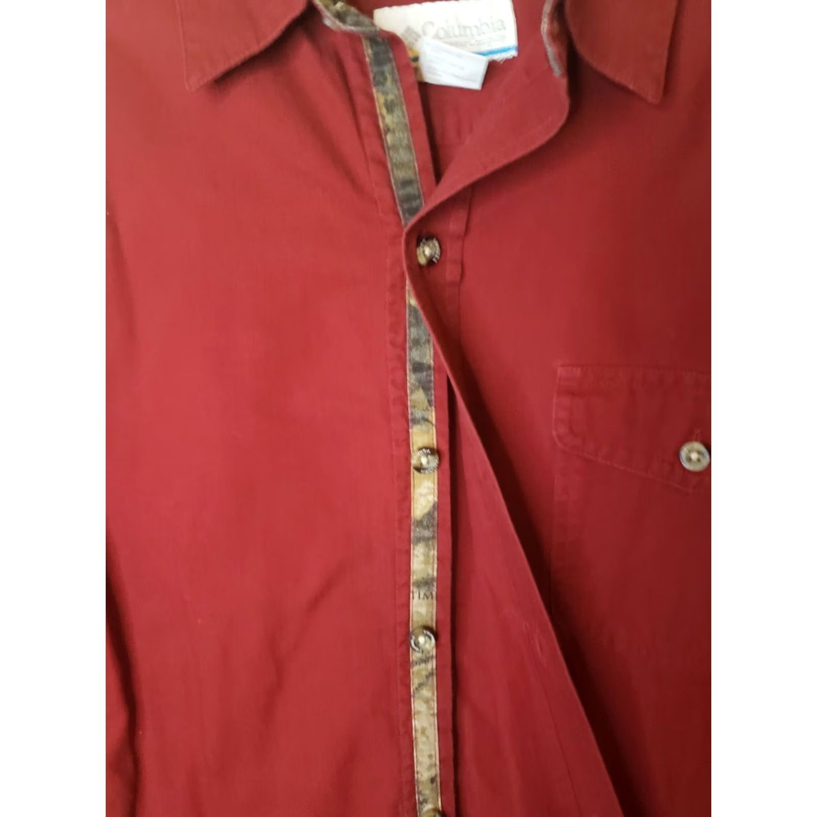 Vintage Columbia Shirt Men L Button-Up Long Sleeve Black Cam o Trim Collar & Cuffs Hunting to Casual Wear UV Pockets Canvas Cotton Polyester Docked Size US L / EU 52-54 / 3 - 4 Thumbnail