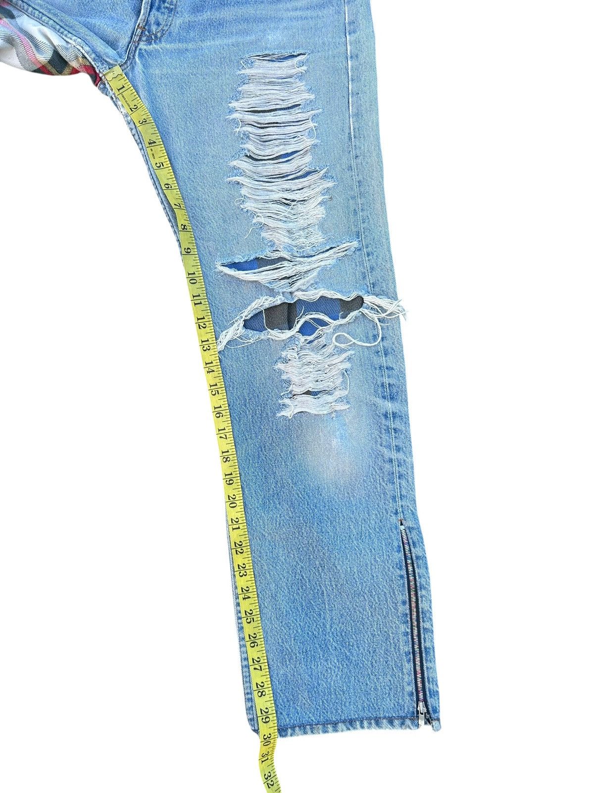 Kapital × Levi's × Vintage Vintage THRASHED Levi's Reconstructed Repair Denim Jeans ☠️ Size US 33 - 19 Thumbnail