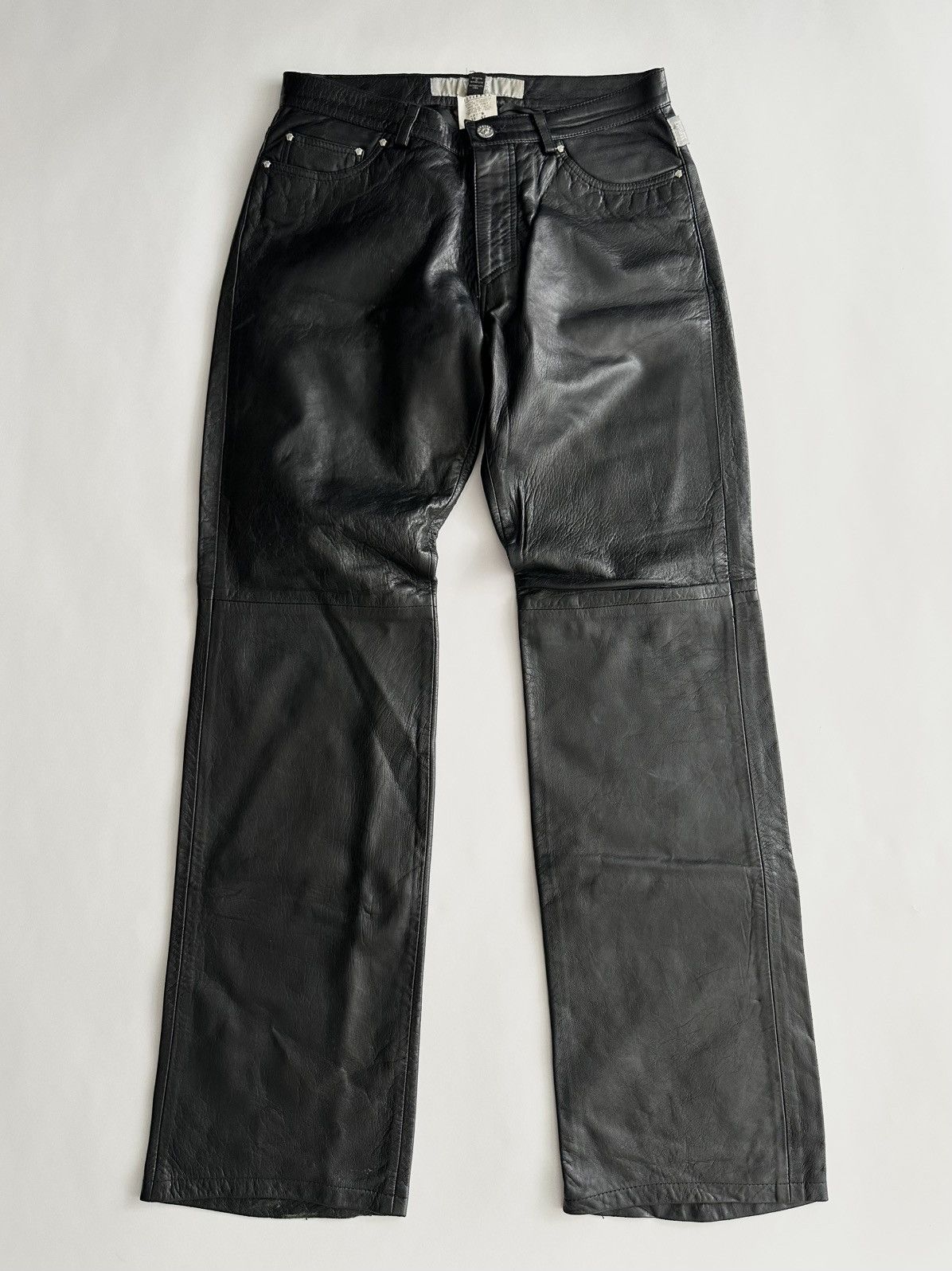 Versace Versace 2000’s Leather Pants Size US 30 / EU 46 - 4 Thumbnail