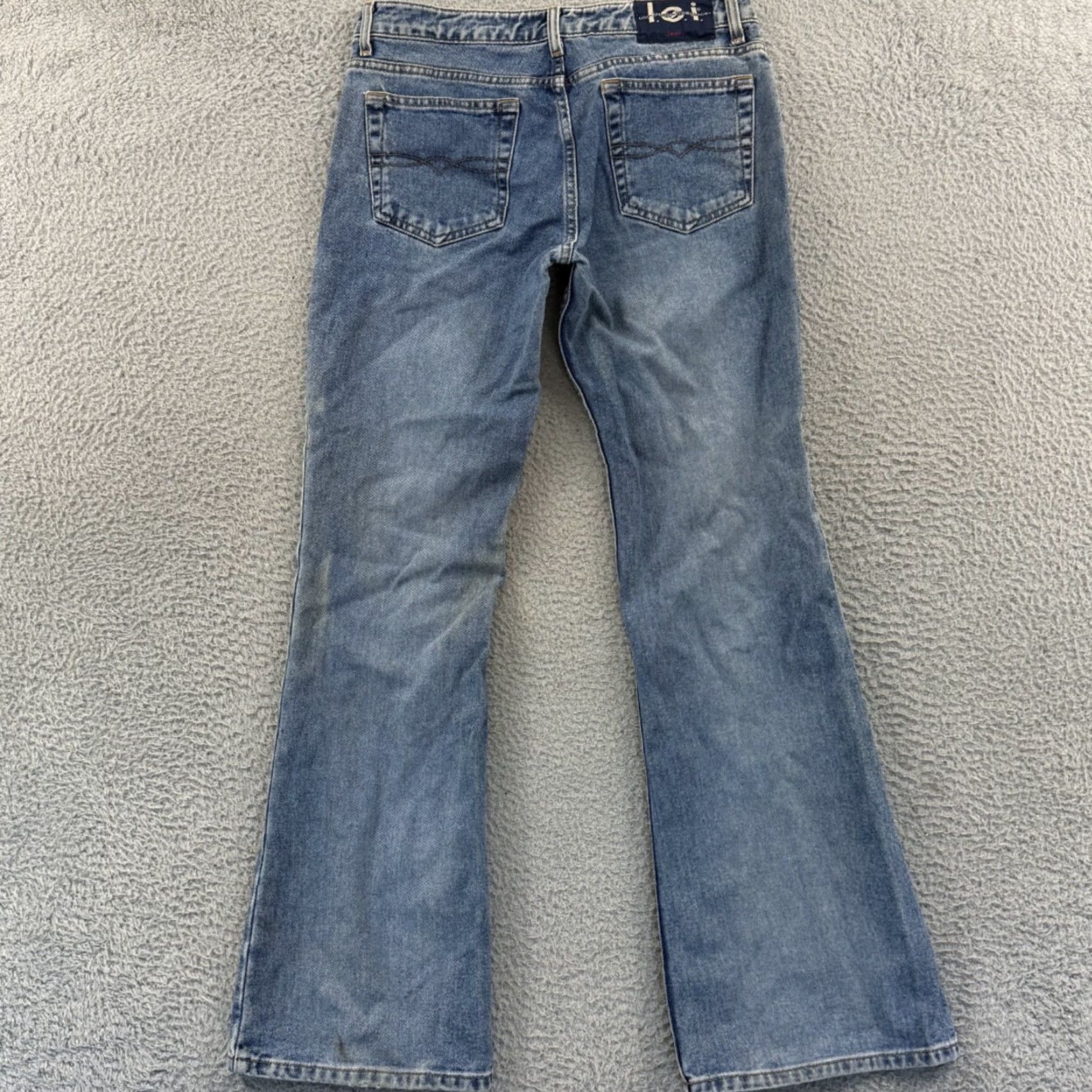 Vintage VINTAGE LEI Jeans Womens 9 Blue Light Wash Flare Leg Bootcut Denim Hipster Y2K Jeans Women 90s Bohemian Hipster Boys? Size 30" / US 8 / IT 44 - 6 Thumbnail