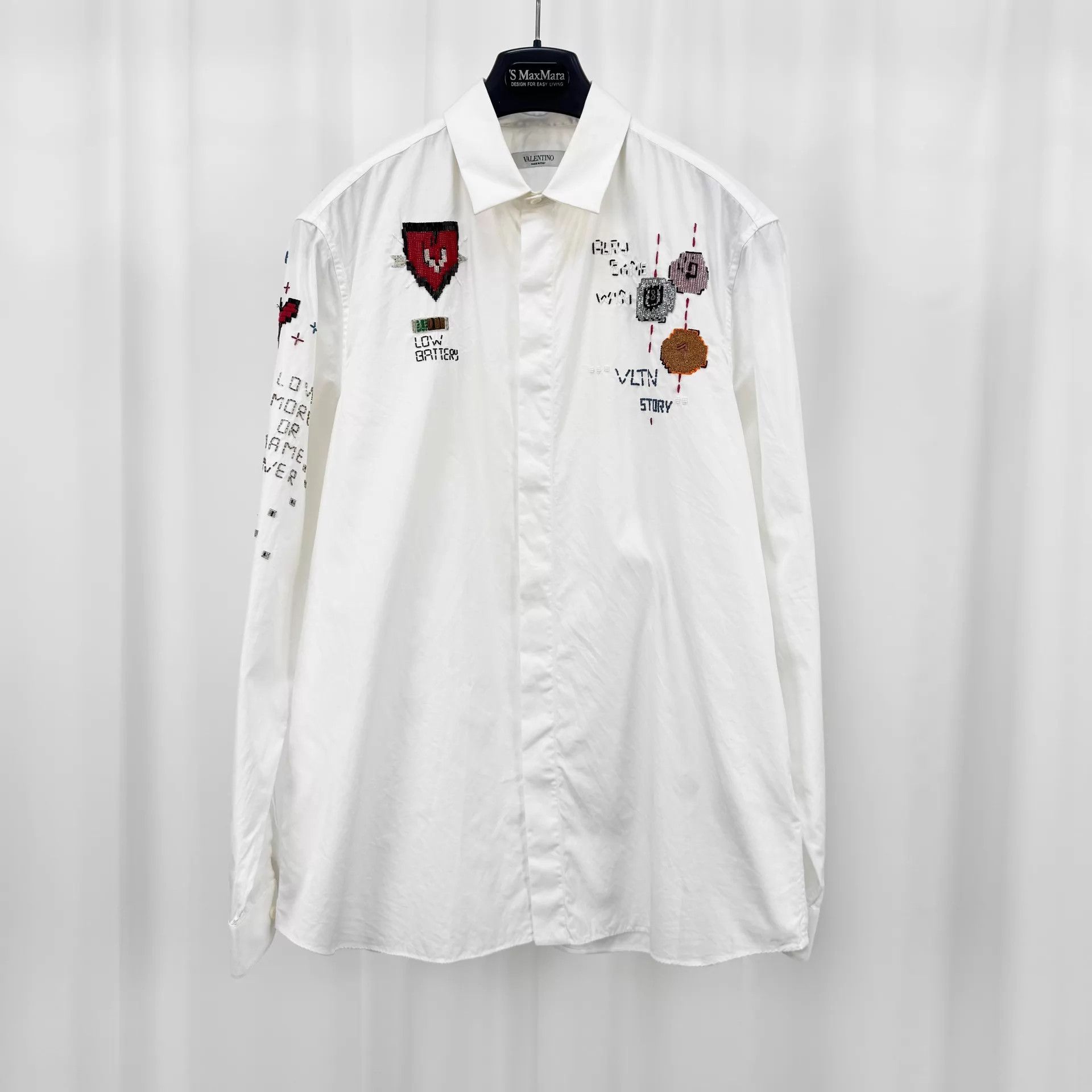 Valentino Valentino beaded embroidered logo shirt 41 95 L Size US L / EU 52-54 / 3 - 1 Thumbnail