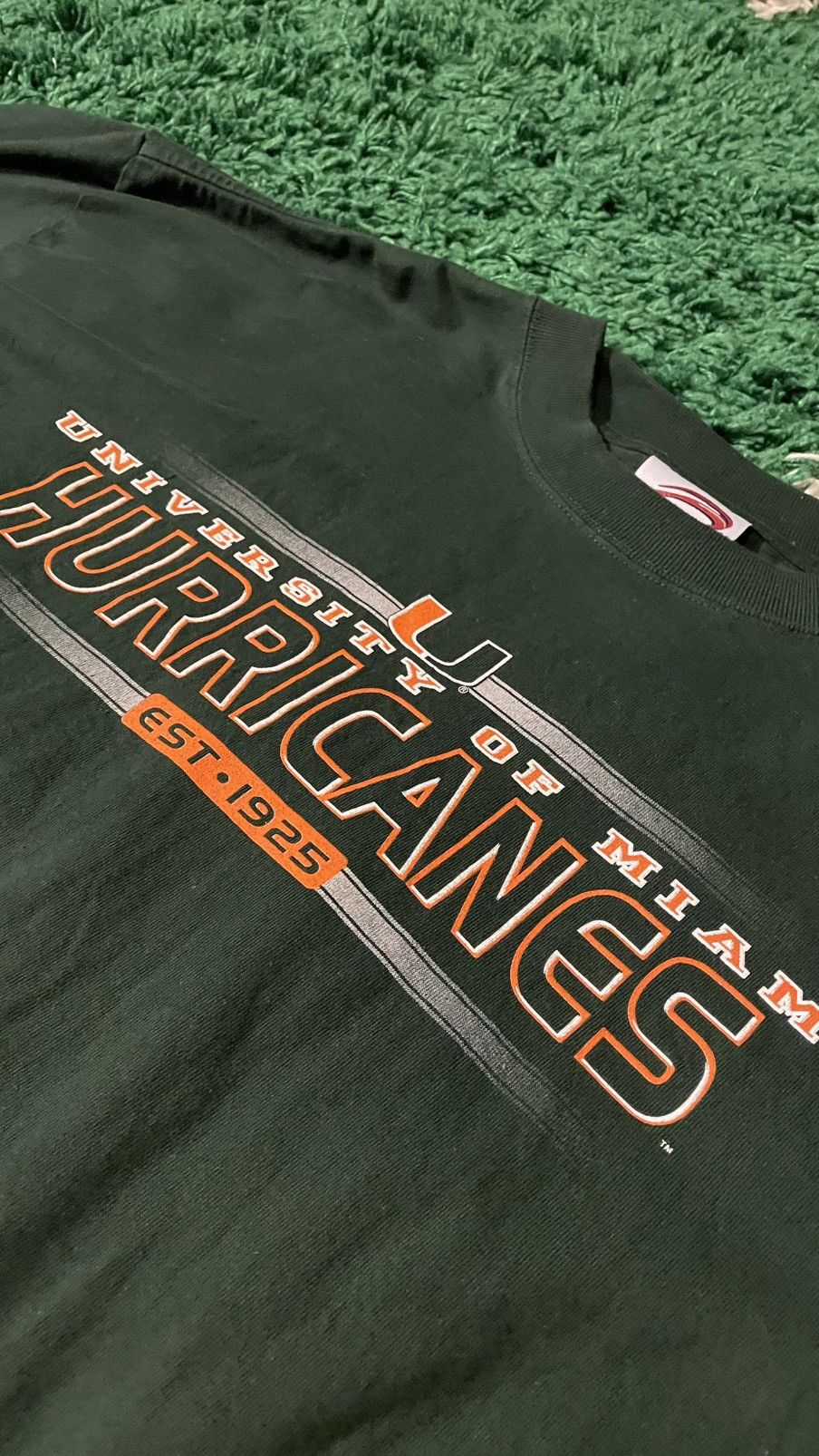 NCAA Miami Hurricanes Cadre Vintage 90s Tee XXL NCAA College Size US XXL / EU 58 / 5 - 3 Thumbnail