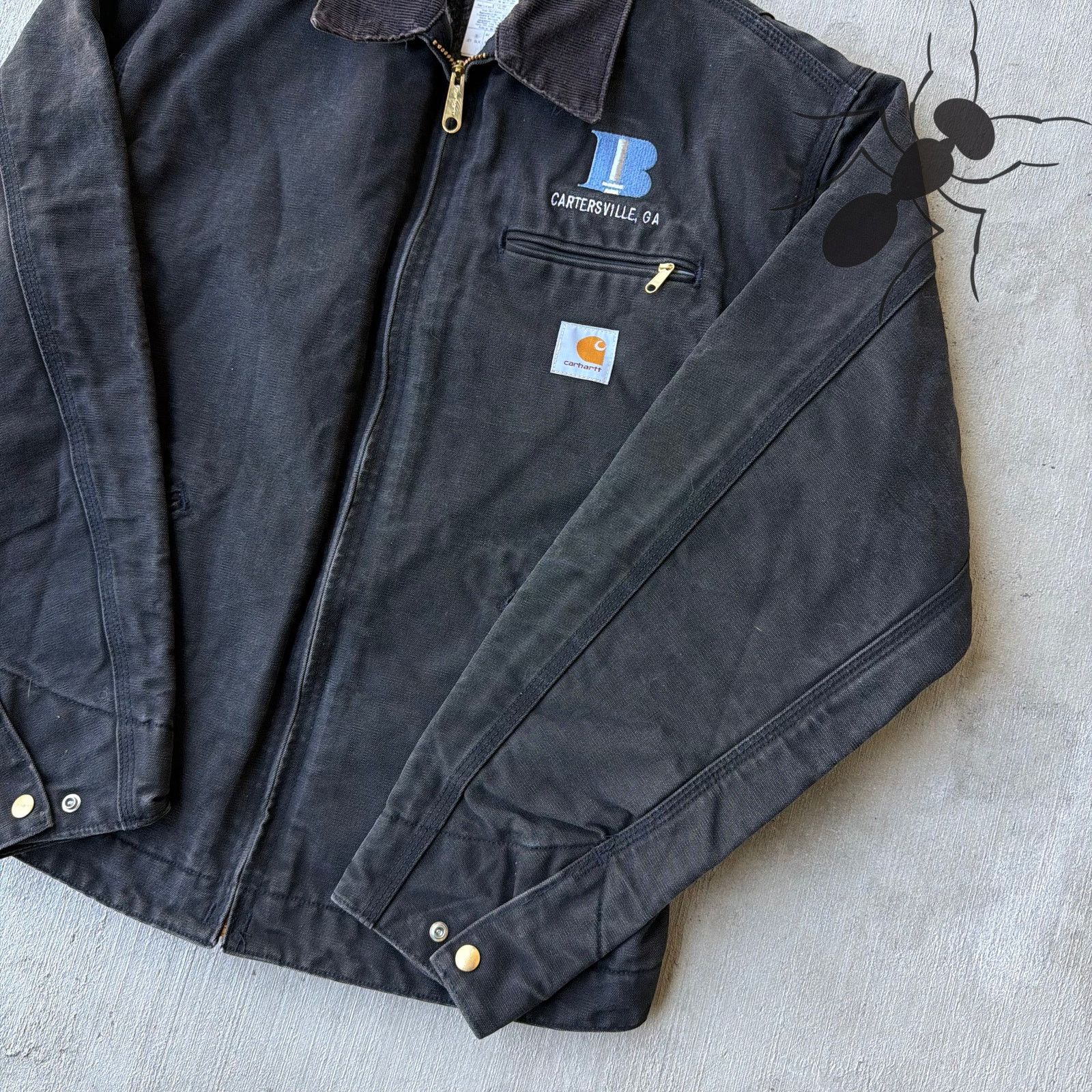 Carhartt × Vintage Vintage Carhartt J01 black Detroit work wear jacket Size US L / EU 52-54 / 3 - 4 Thumbnail